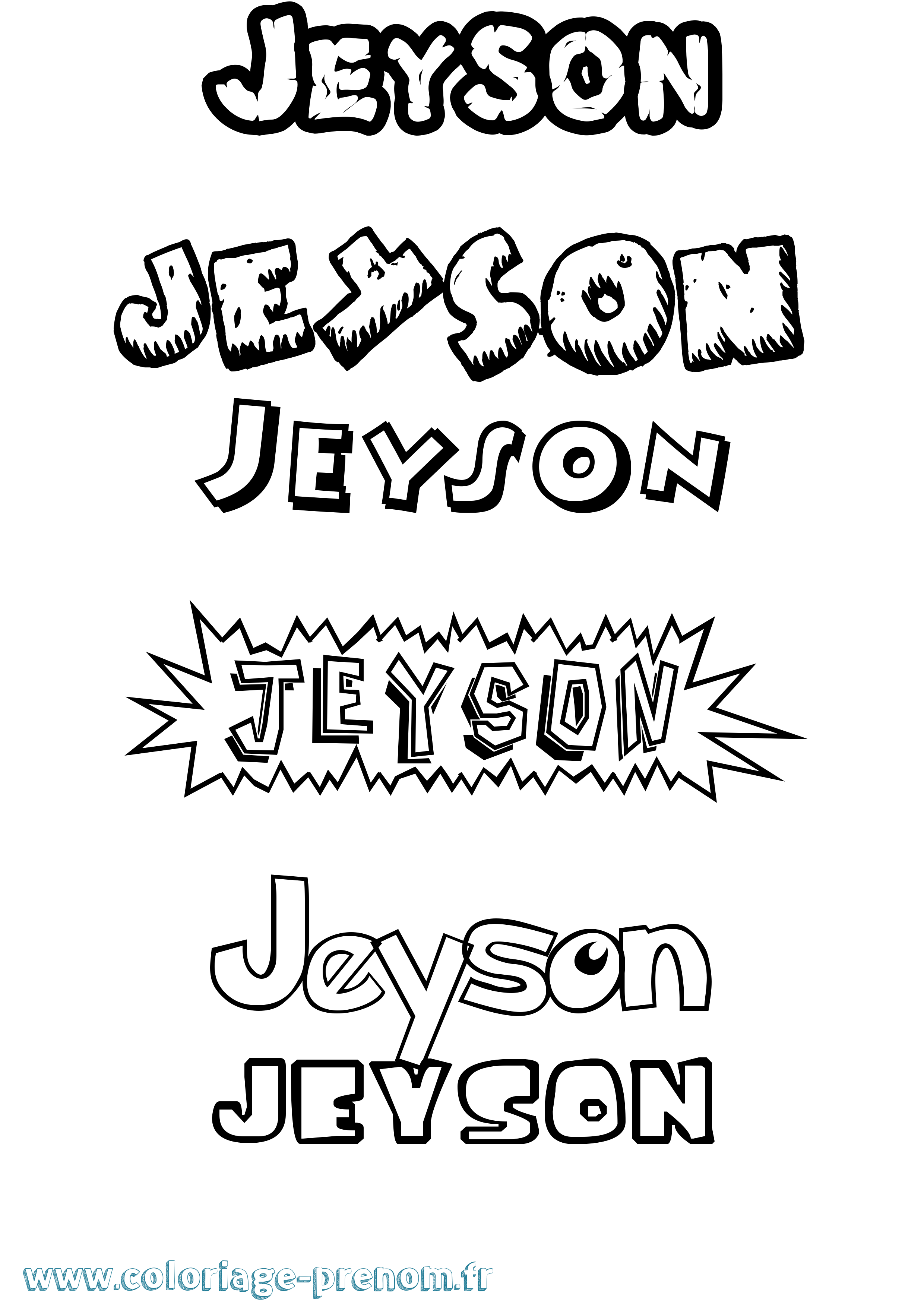 Coloriage Jeyson Dessin Animé Coloriage prénom Jeyson Dessin Animé