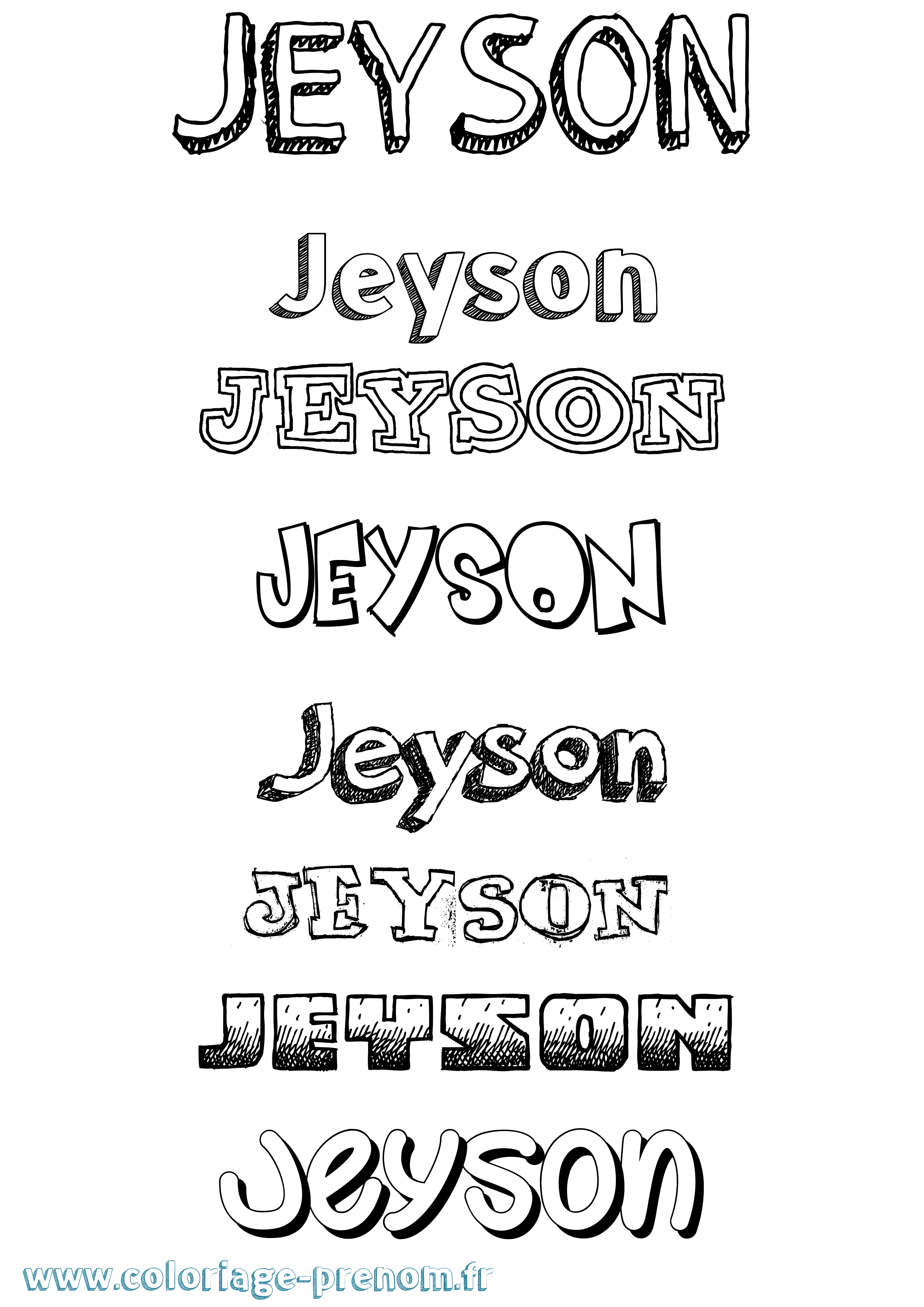Coloriage Jeyson Dessiné Coloriage prénom Jeyson Dessiné