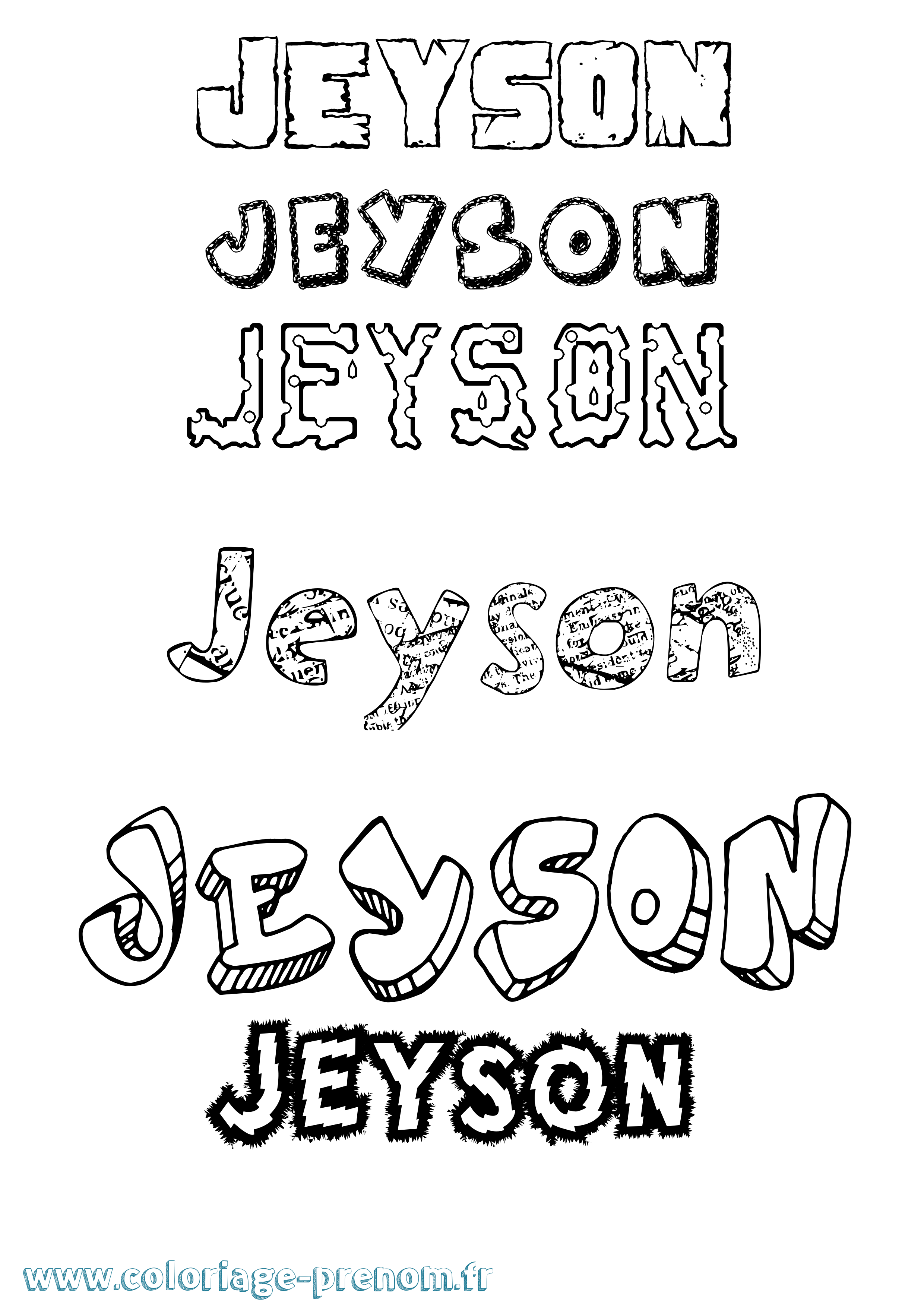 Coloriage Jeyson Destructuré Coloriage prénom Jeyson Destructuré