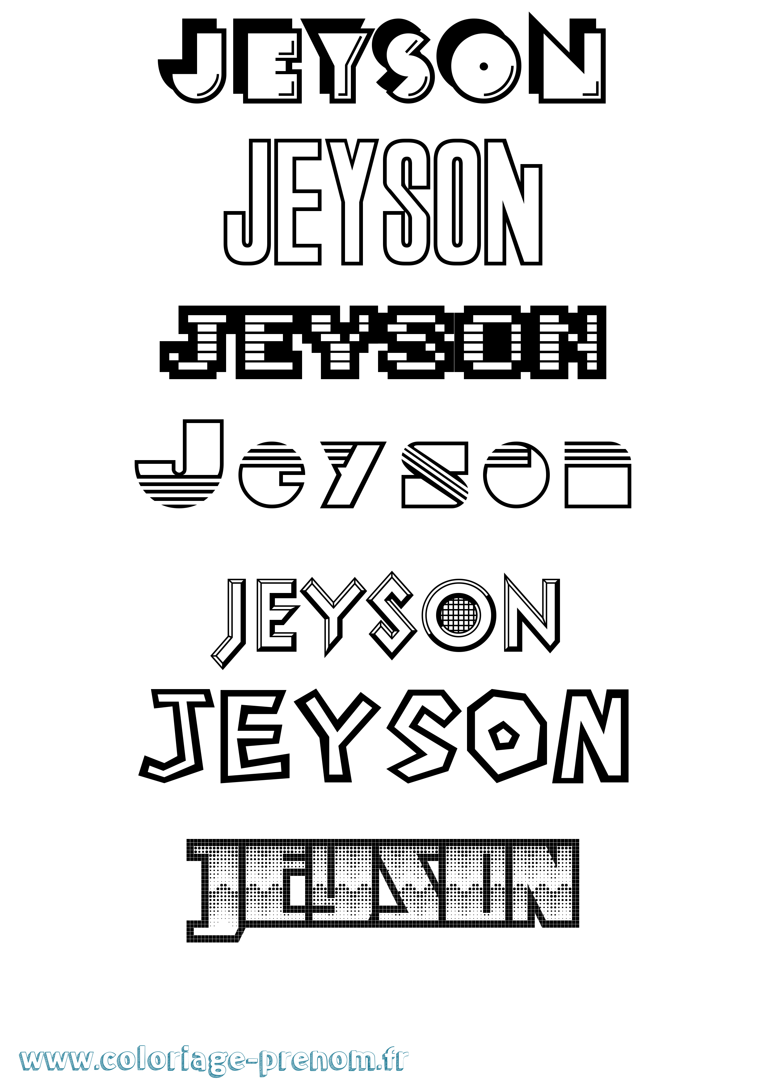 Coloriage Jeyson Jeux Vidéos Coloriage prénom Jeyson Jeux Vidéos