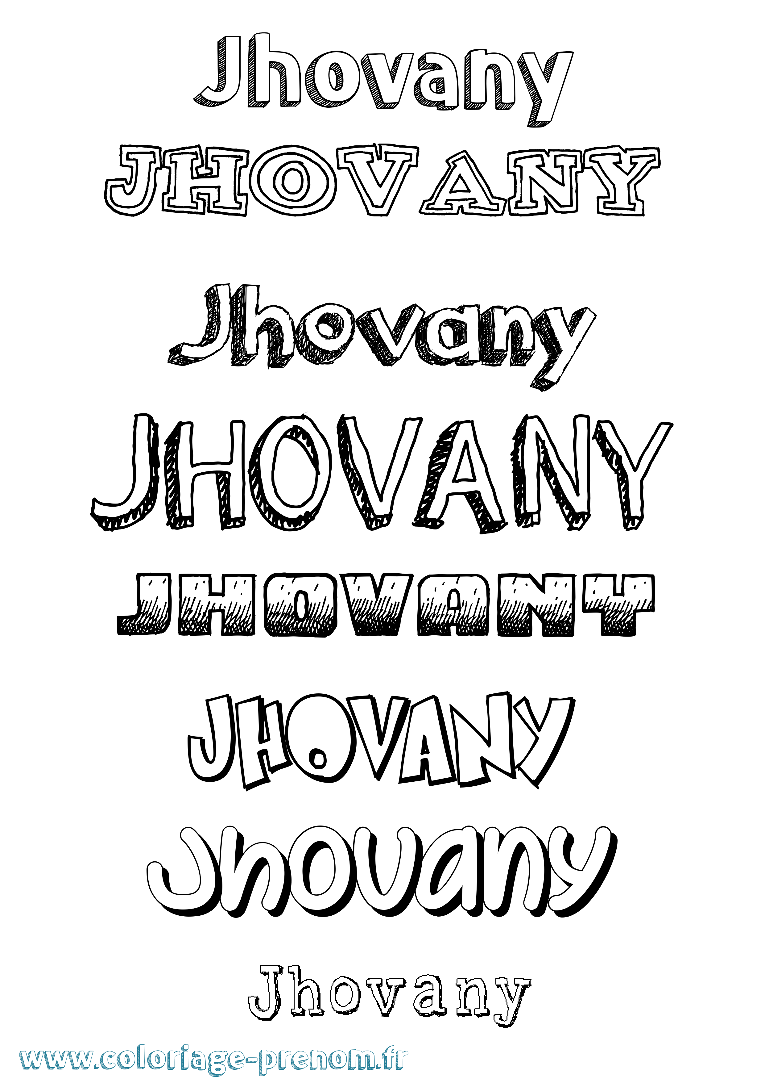 Coloriage Jhovany Dessiné Coloriage prénom Jhovany Dessiné