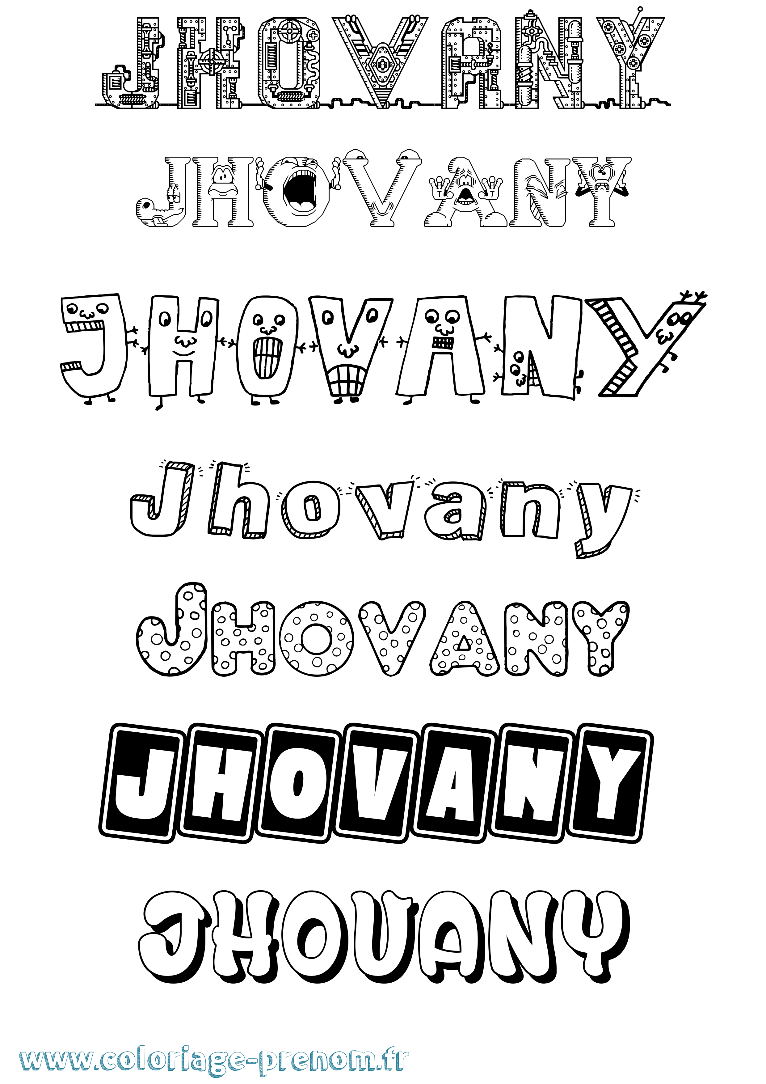 Coloriage Jhovany Fun Coloriage prénom Jhovany Fun