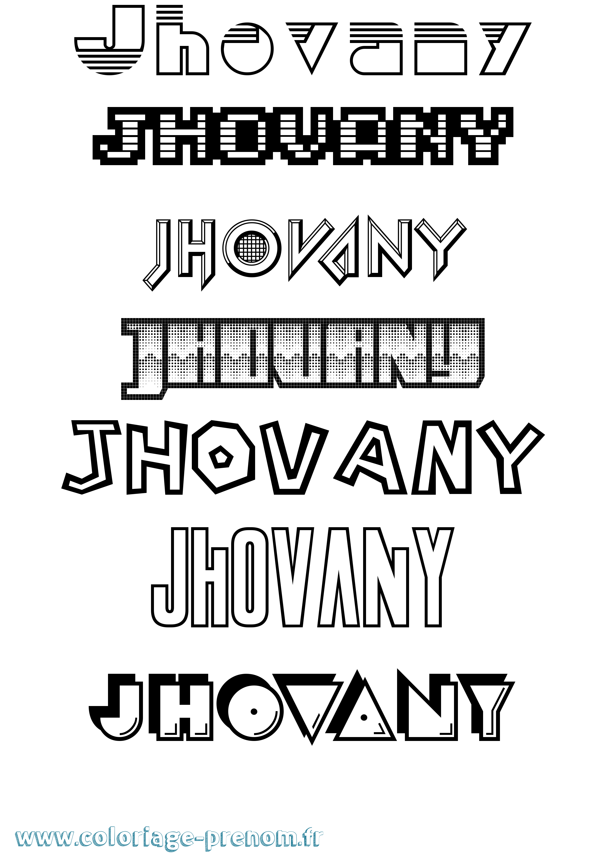 Coloriage Jhovany Jeux Vidéos Coloriage prénom Jhovany Jeux Vidéos