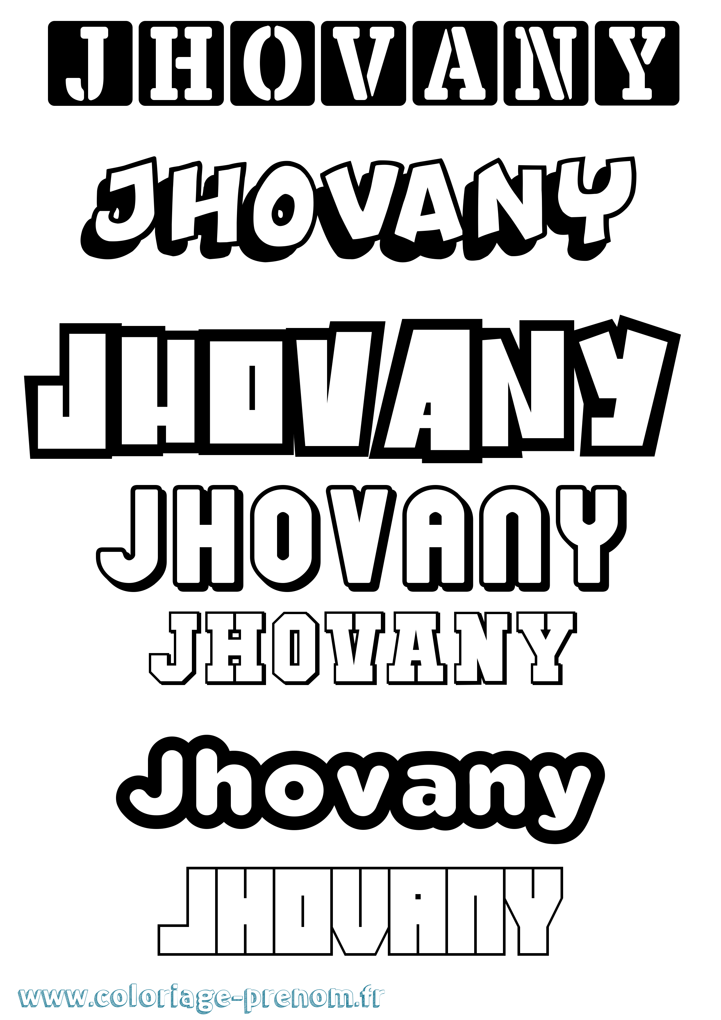 Coloriage Jhovany Simple Coloriage prénom Jhovany Simple