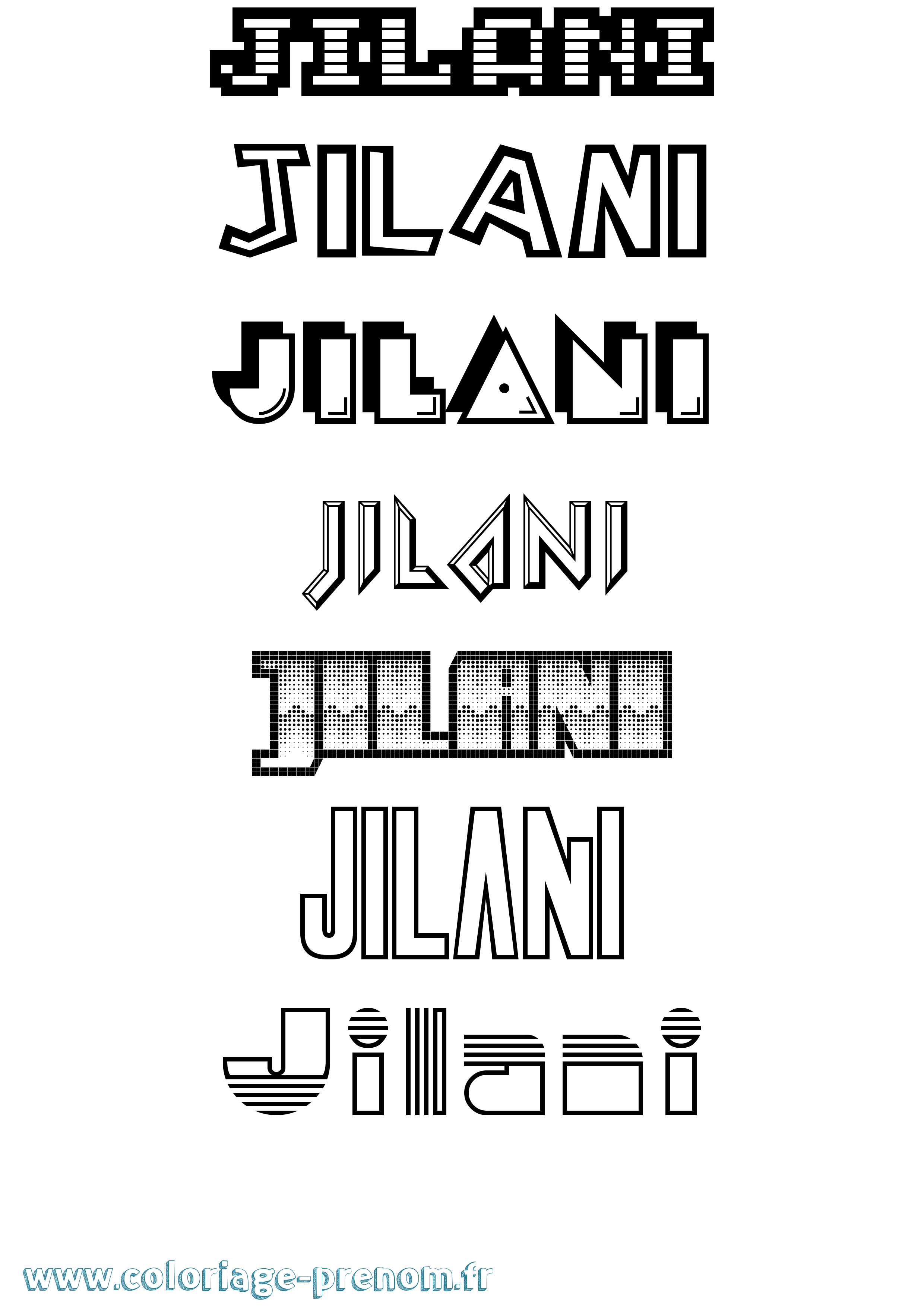 Coloriage Jilani Jeux Vidéos Coloriage prénom Jilani Jeux Vidéos