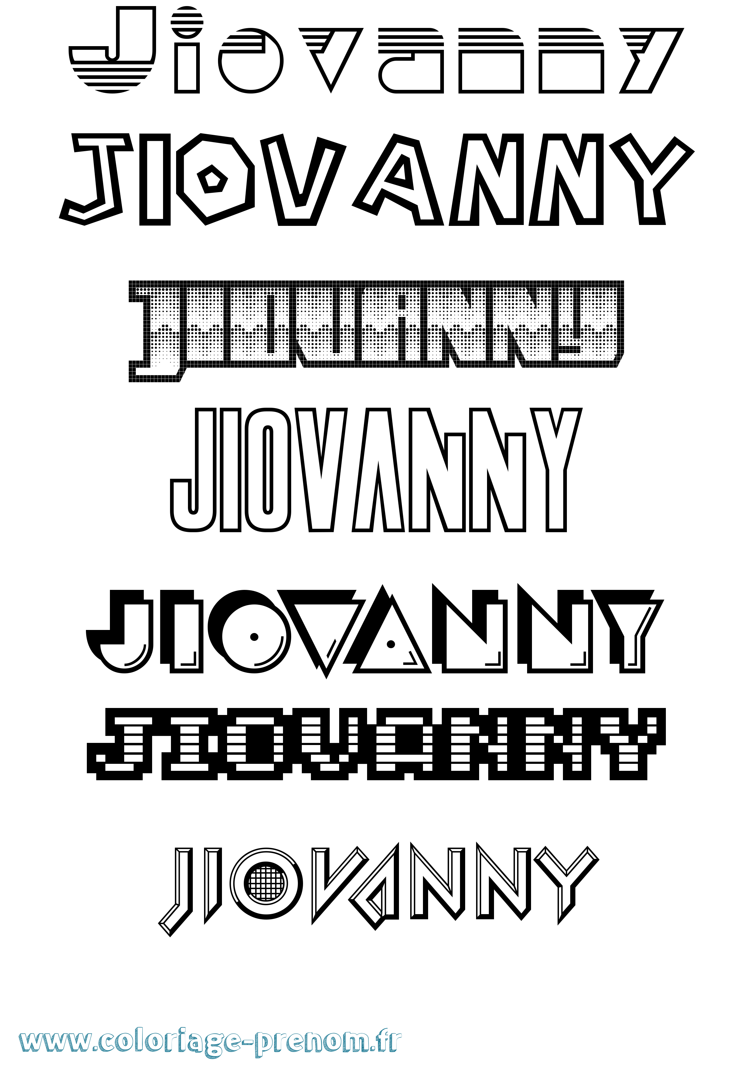 Coloriage Jiovanny Jeux Vidéos Coloriage prénom Jiovanny Jeux Vidéos