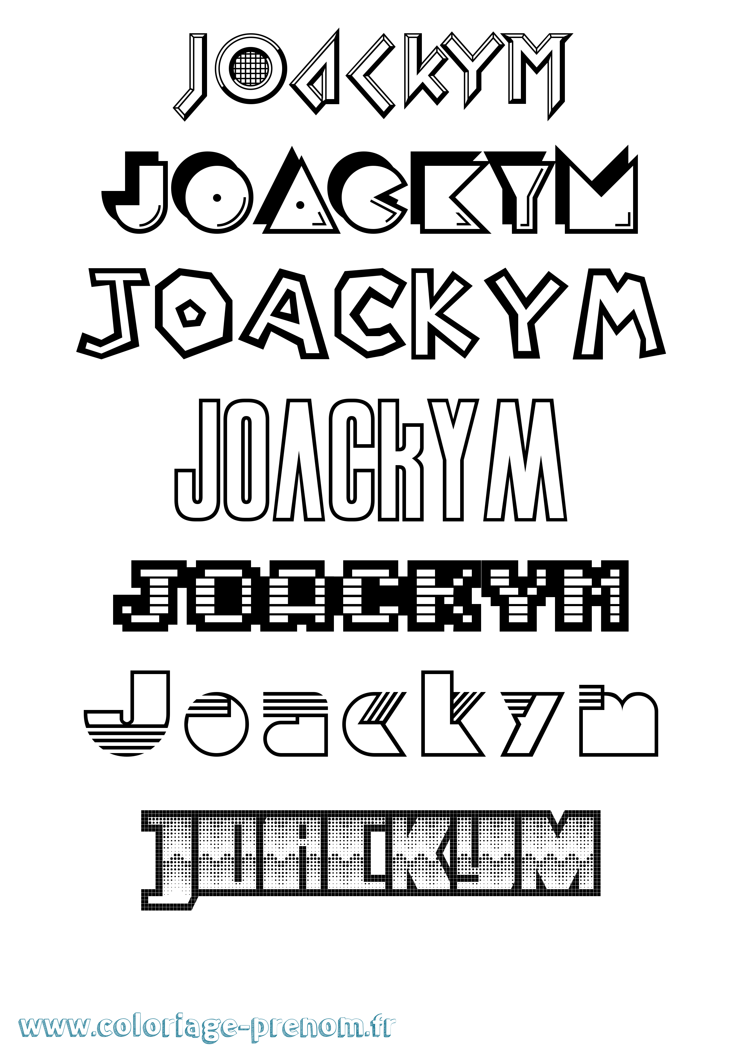 Coloriage Joackym Jeux Vidéos Coloriage prénom Joackym Jeux Vidéos
