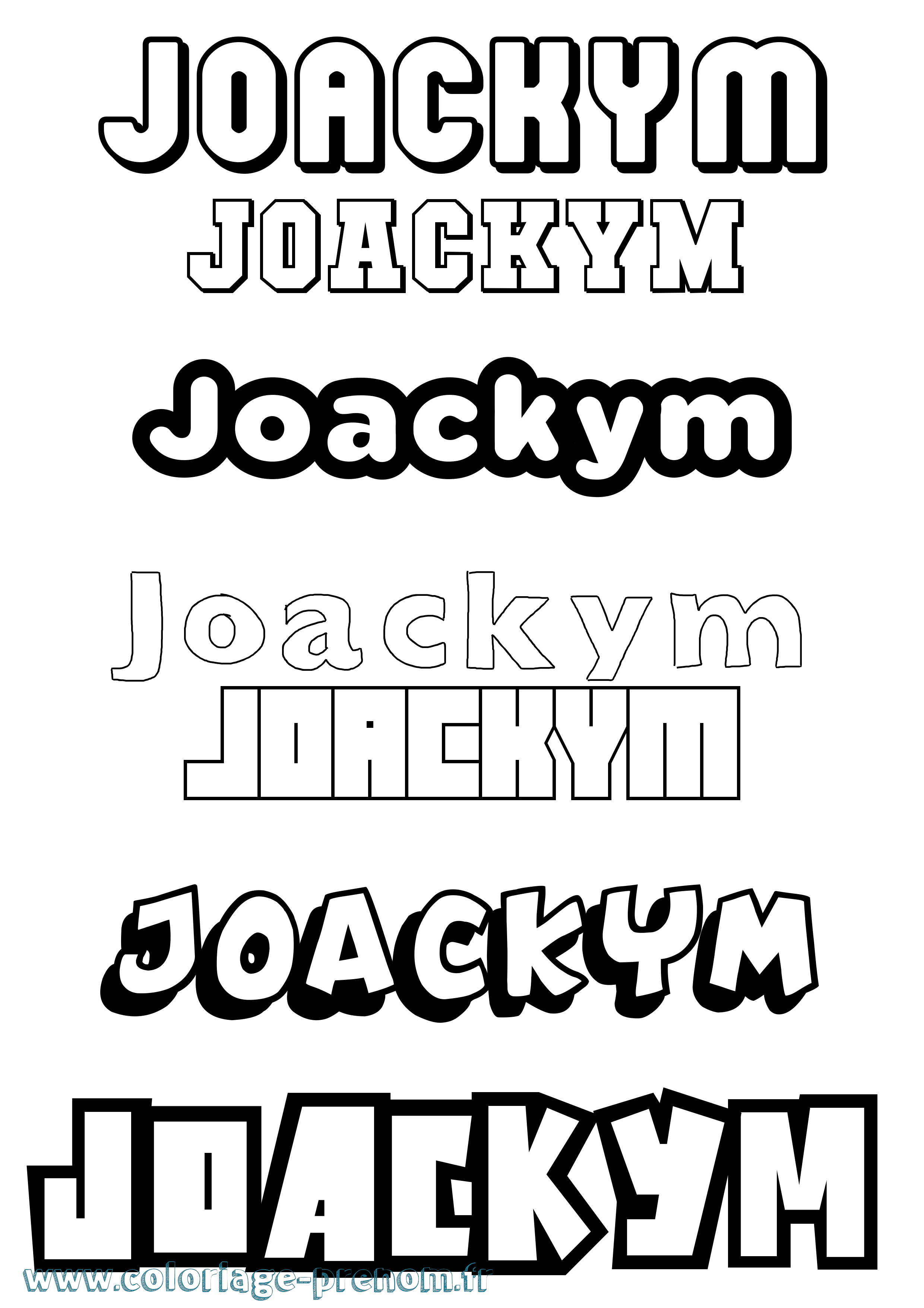 Coloriage Joackym Simple Coloriage prénom Joackym Simple
