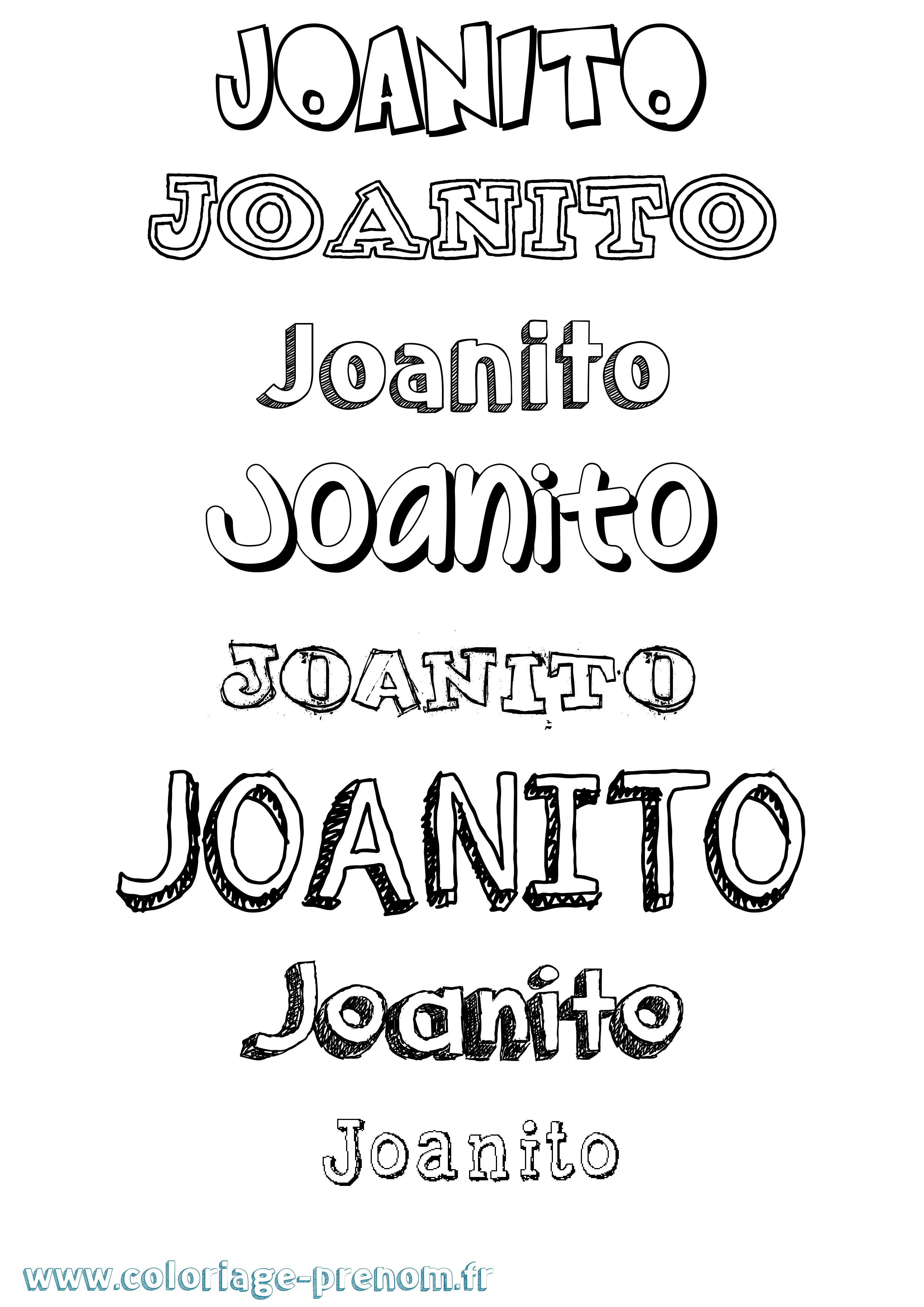 Coloriage Joanito Dessiné Coloriage prénom Joanito Dessiné