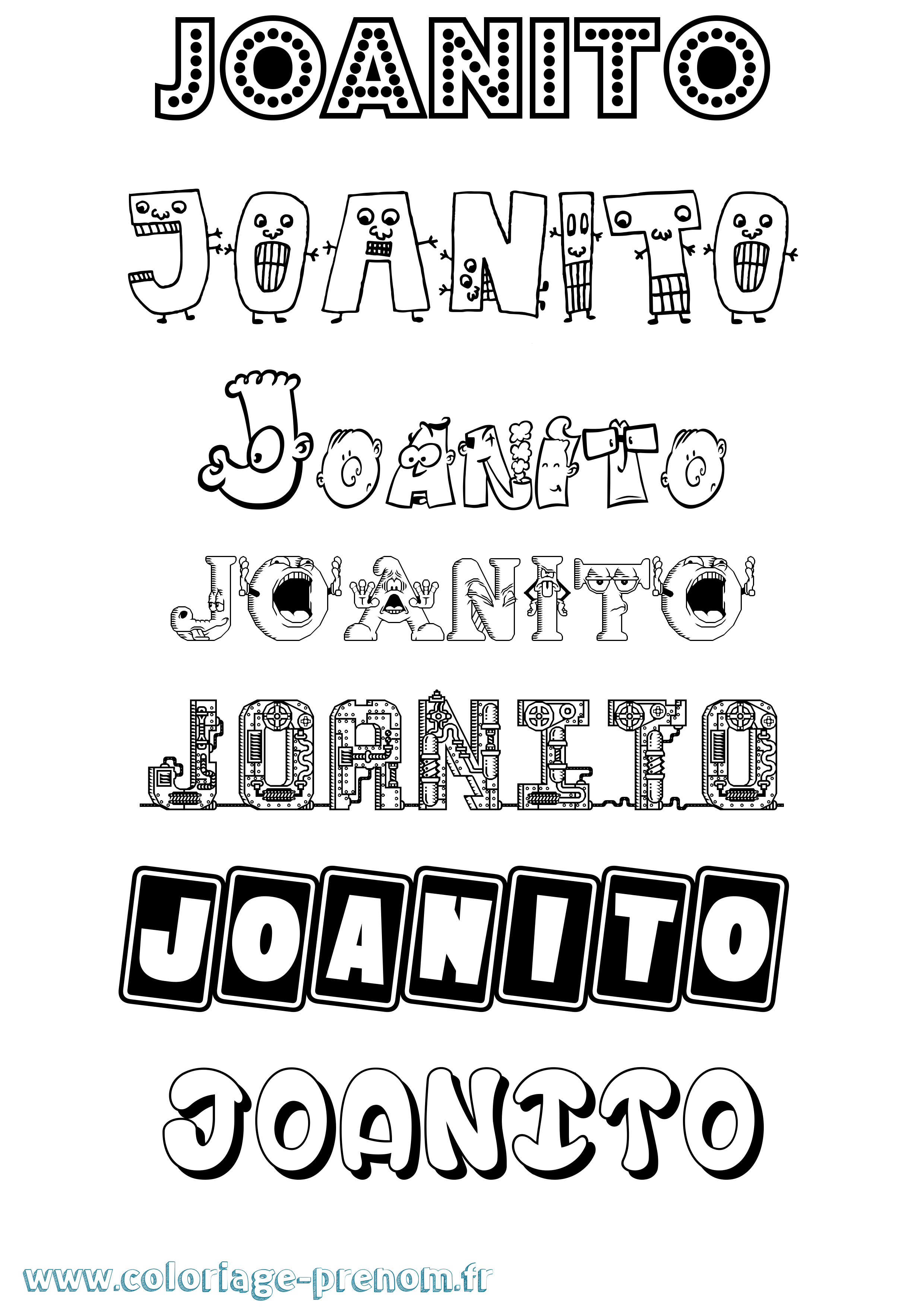 Coloriage Joanito Fun Coloriage prénom Joanito Fun