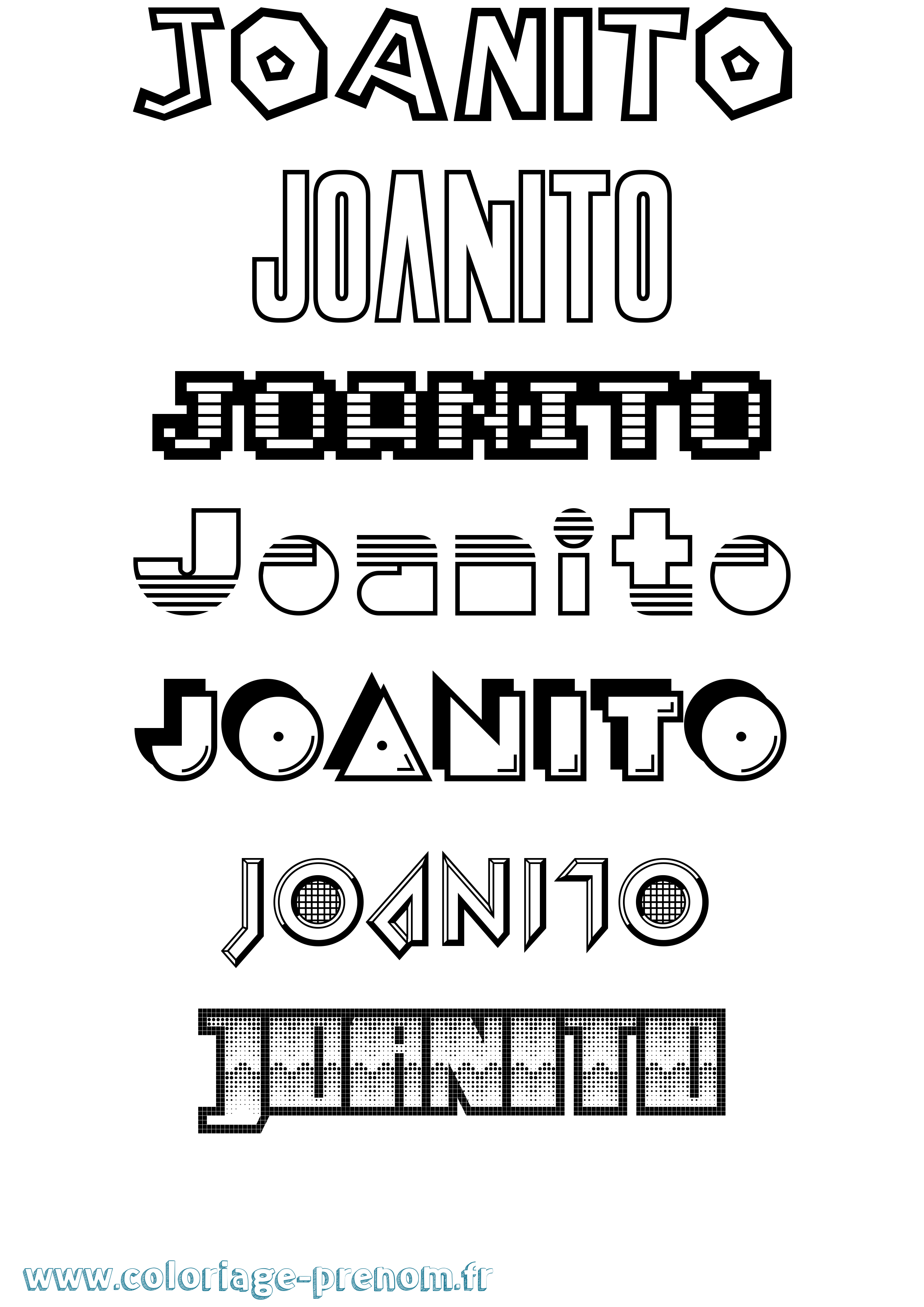 Coloriage Joanito Jeux Vidéos Coloriage prénom Joanito Jeux Vidéos