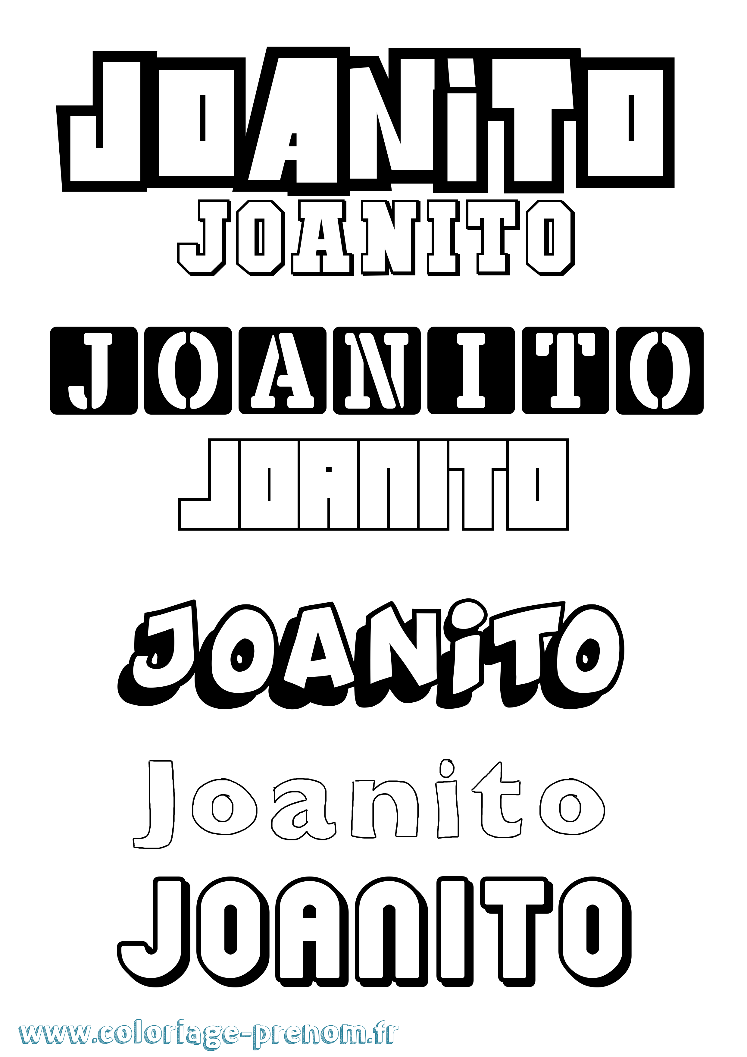 Coloriage Joanito Simple Coloriage prénom Joanito Simple