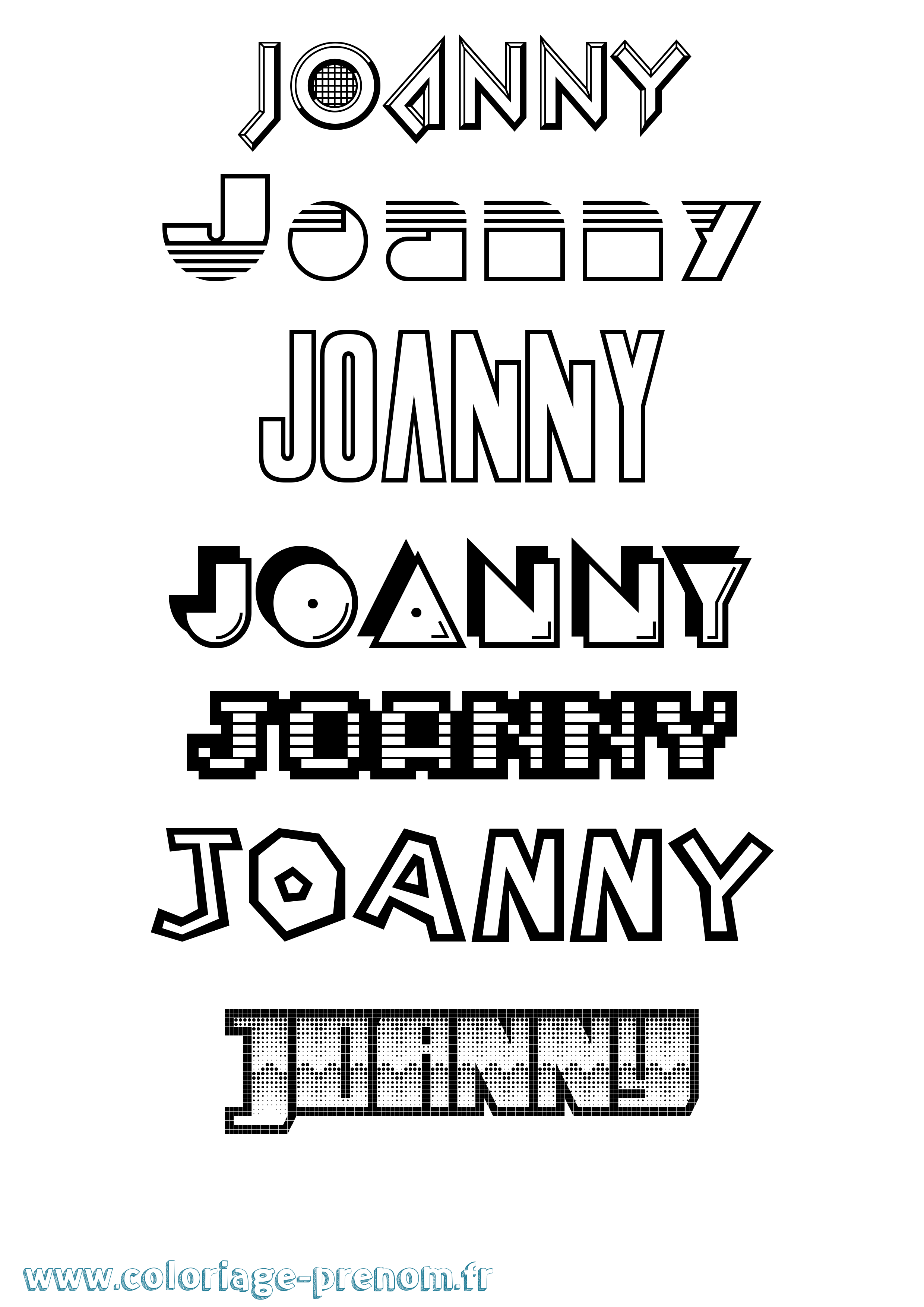 Coloriage Joanny Jeux Vidéos Coloriage prénom Joanny Jeux Vidéos