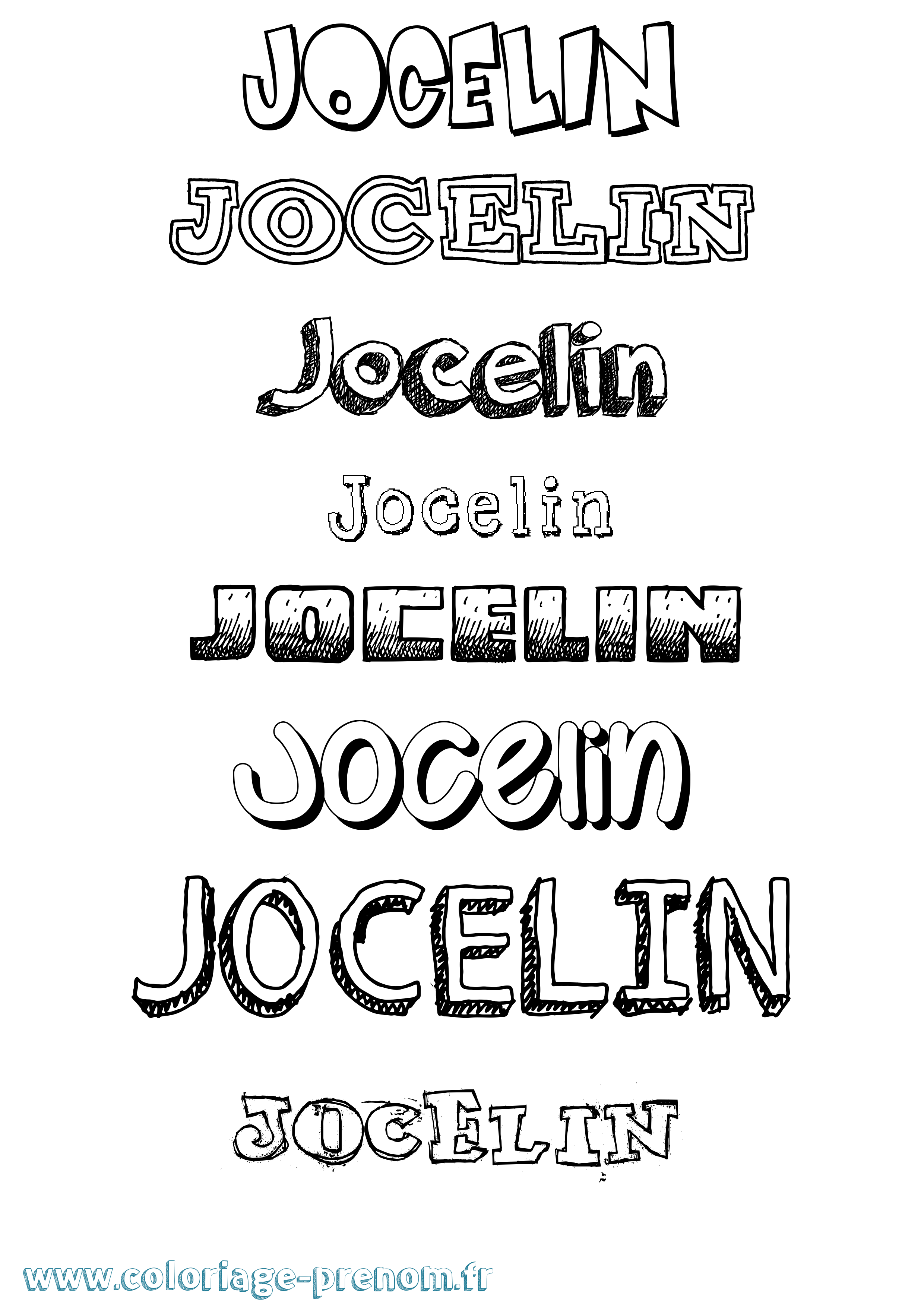 Coloriage Jocelin Dessiné Coloriage prénom Jocelin Dessiné