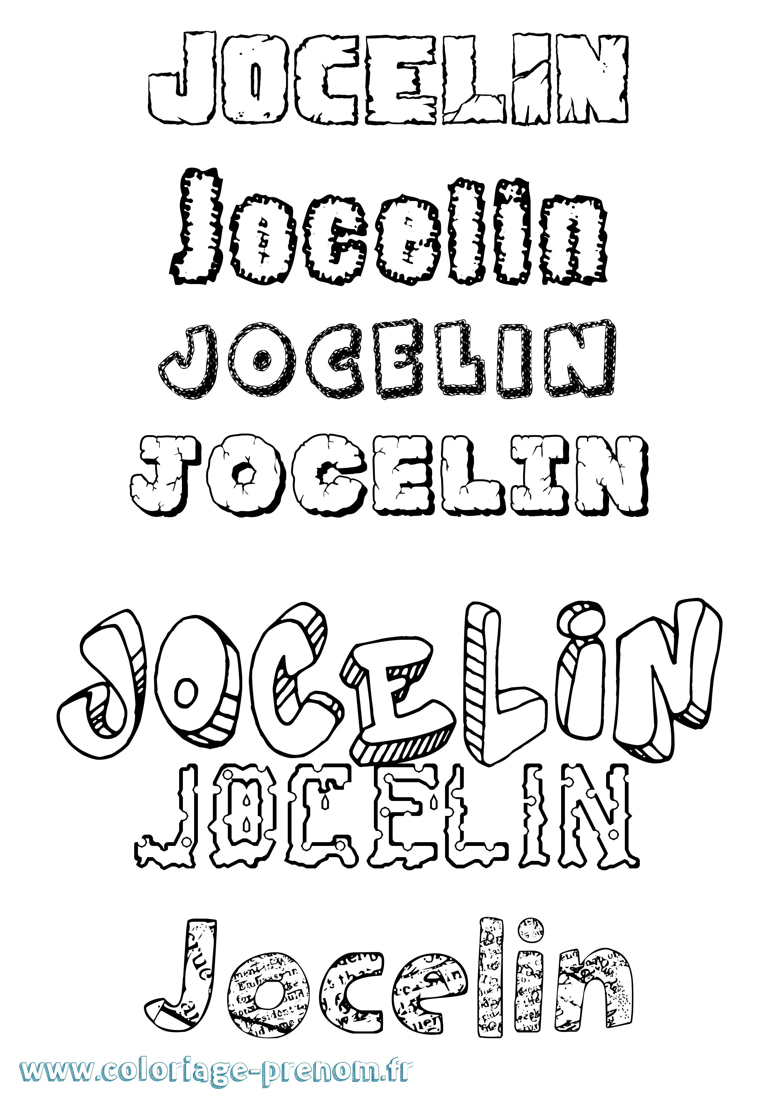 Coloriage Jocelin Destructuré Coloriage prénom Jocelin Destructuré