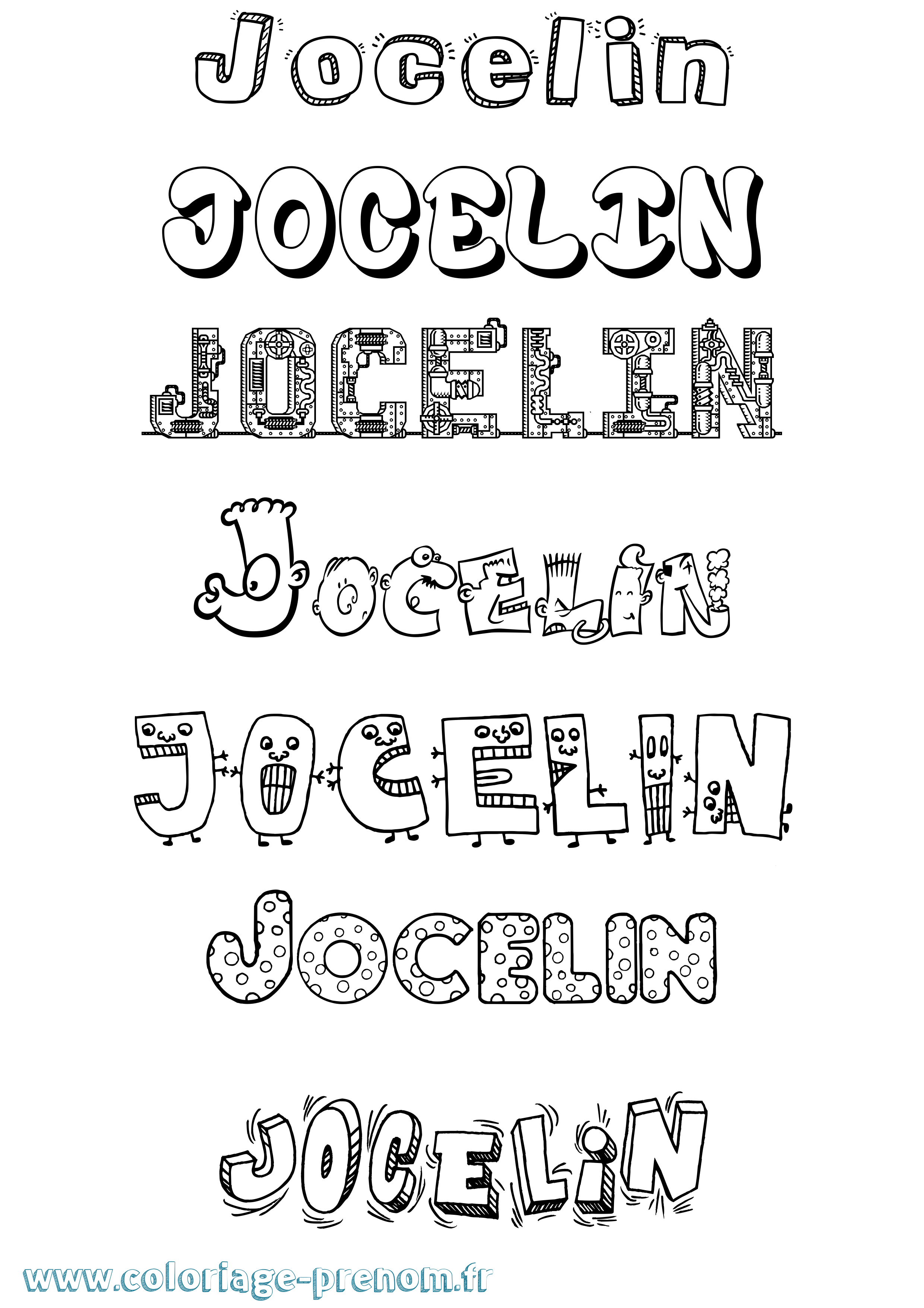 Coloriage Jocelin Fun Coloriage prénom Jocelin Fun