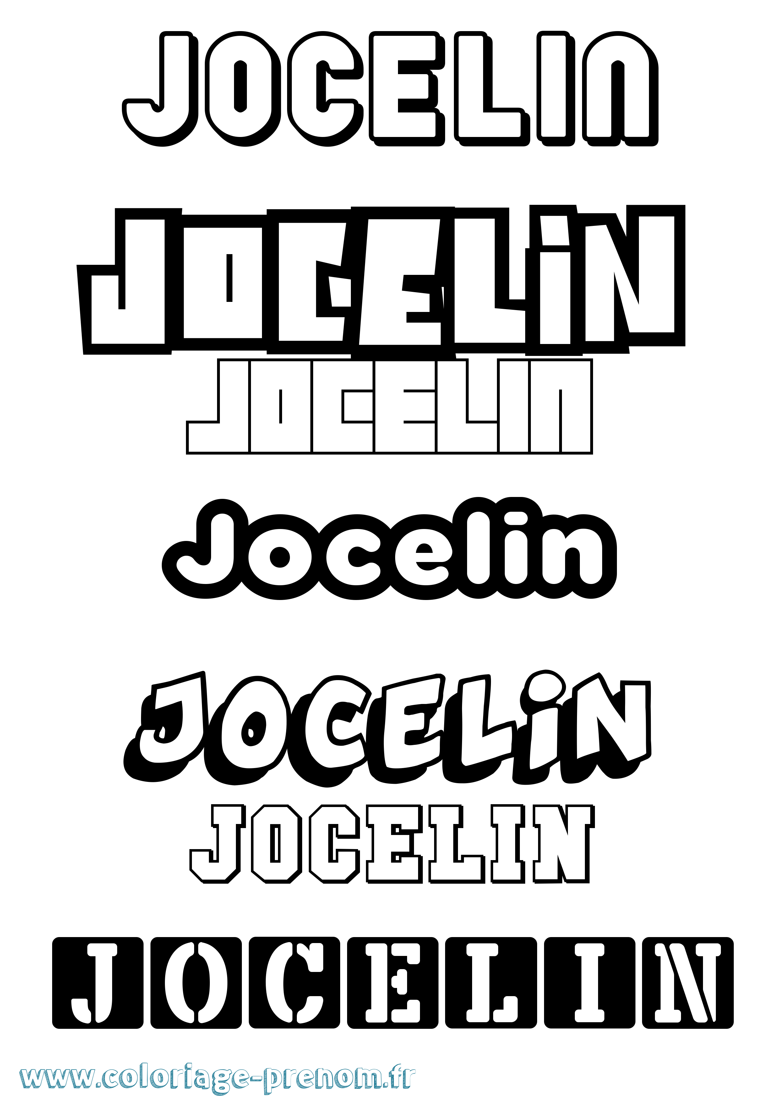 Coloriage Jocelin Simple Coloriage prénom Jocelin Simple