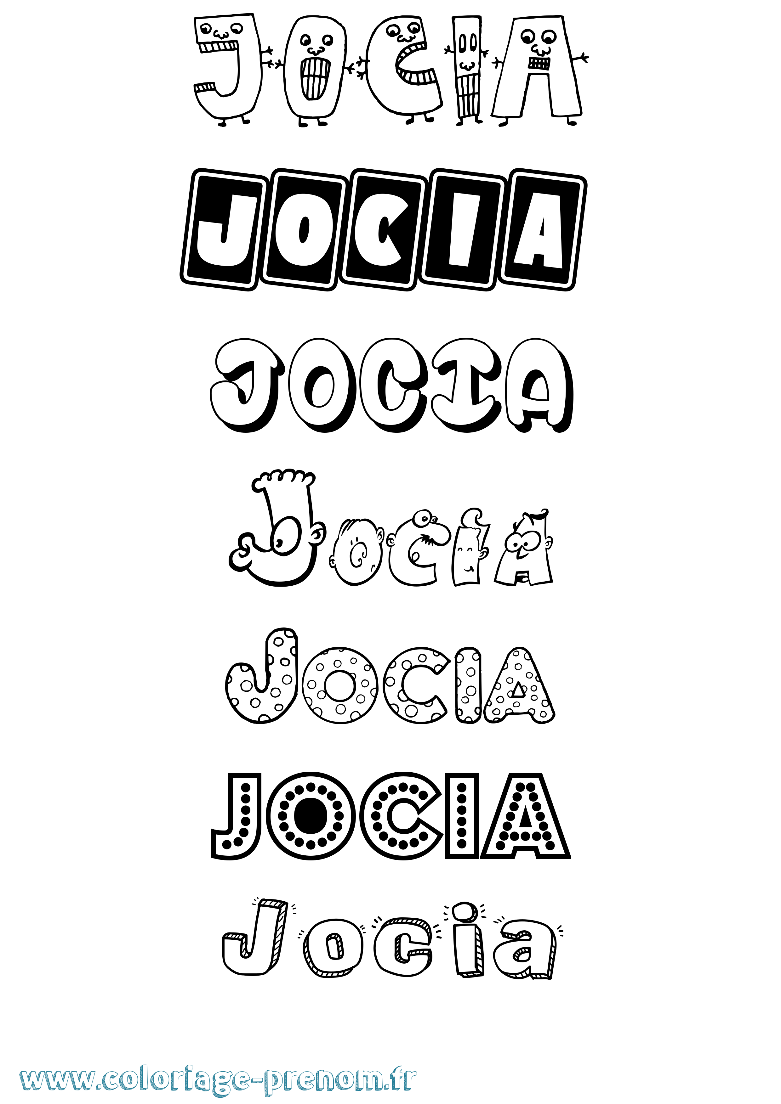 Coloriage Jocia Fun Coloriage prénom Jocia Fun