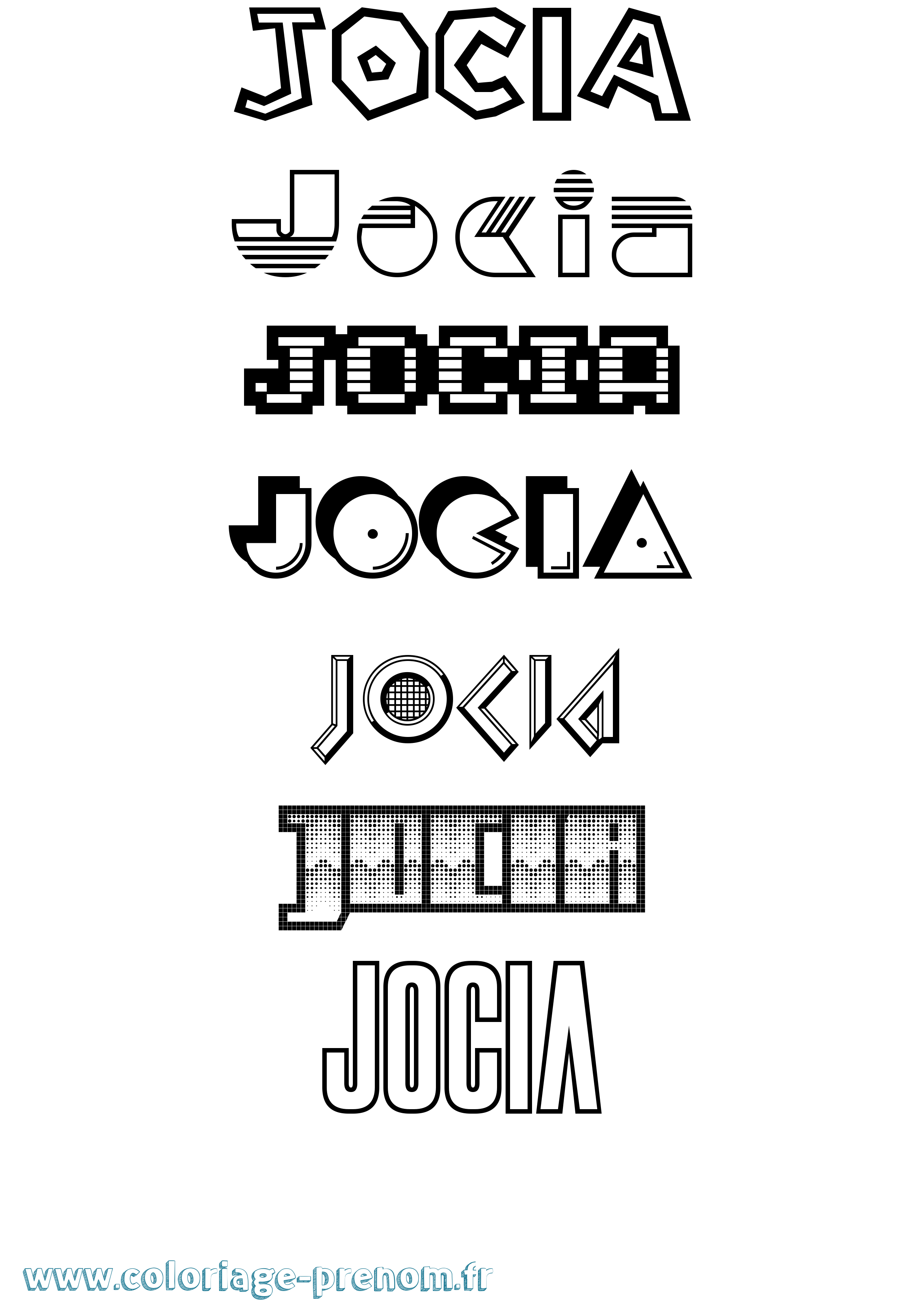 Coloriage Jocia Jeux Vidéos Coloriage prénom Jocia Jeux Vidéos