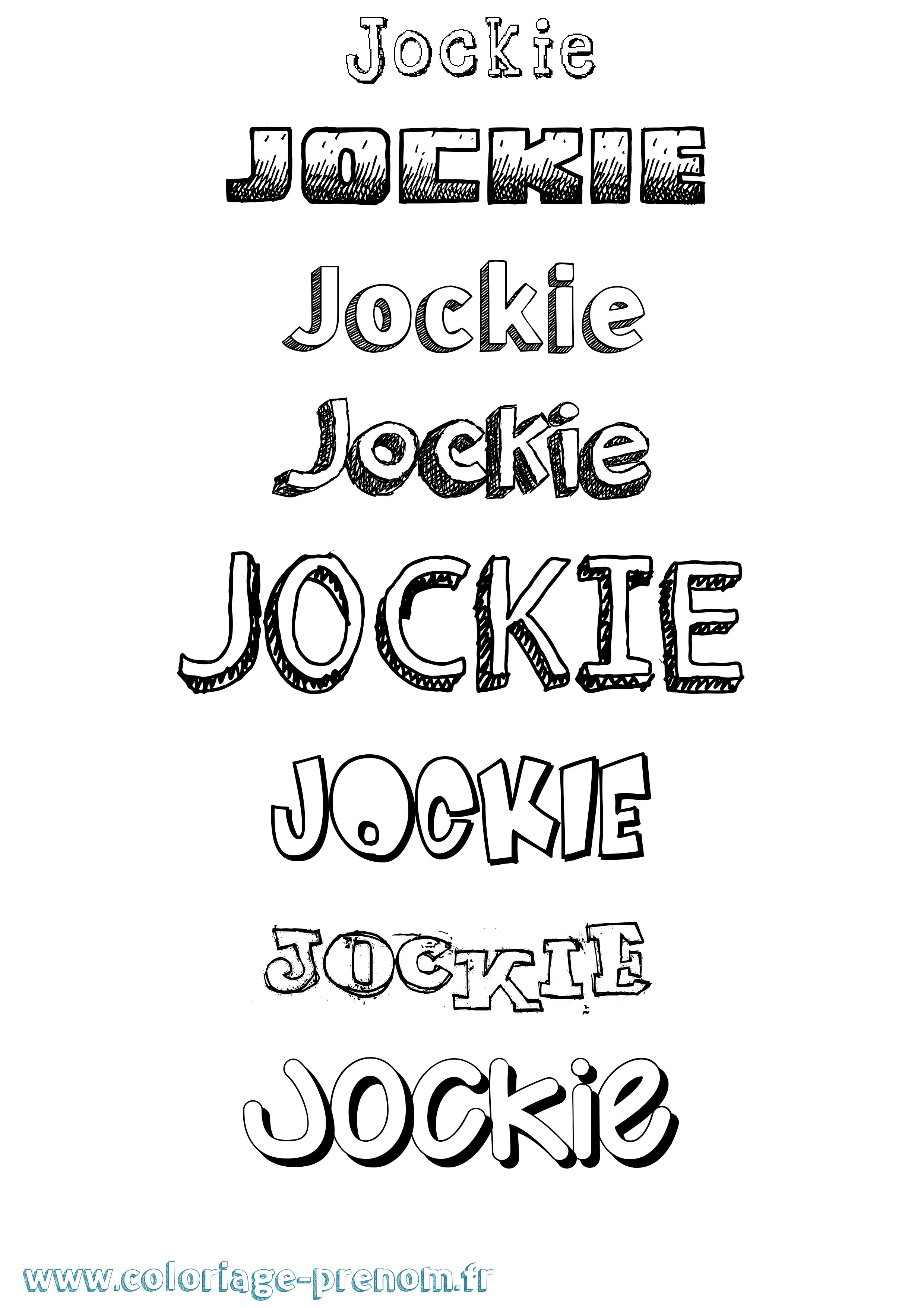 Coloriage Jockie Dessiné Coloriage prénom Jockie Dessiné