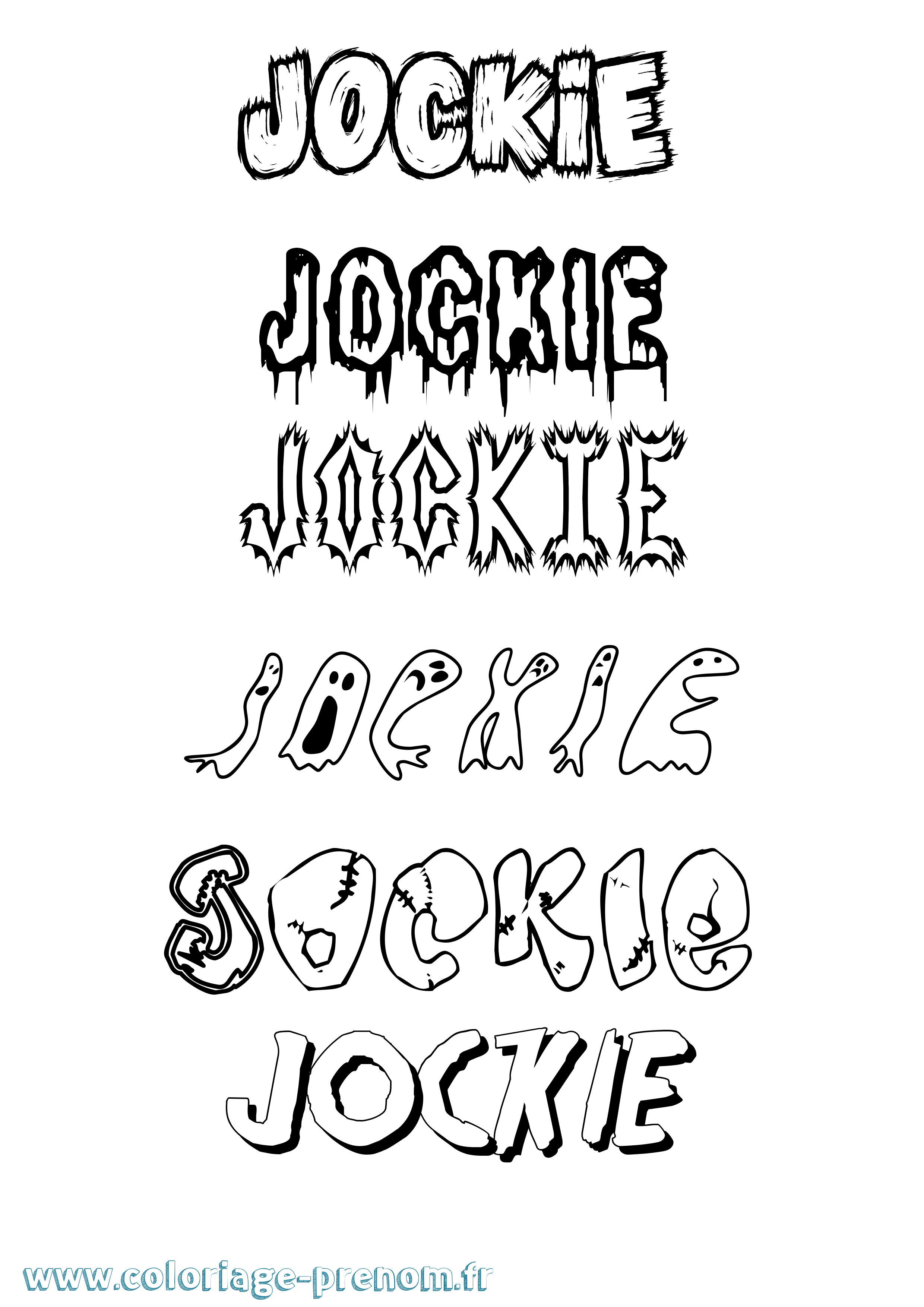 Coloriage Jockie Frisson Coloriage prénom Jockie Frisson