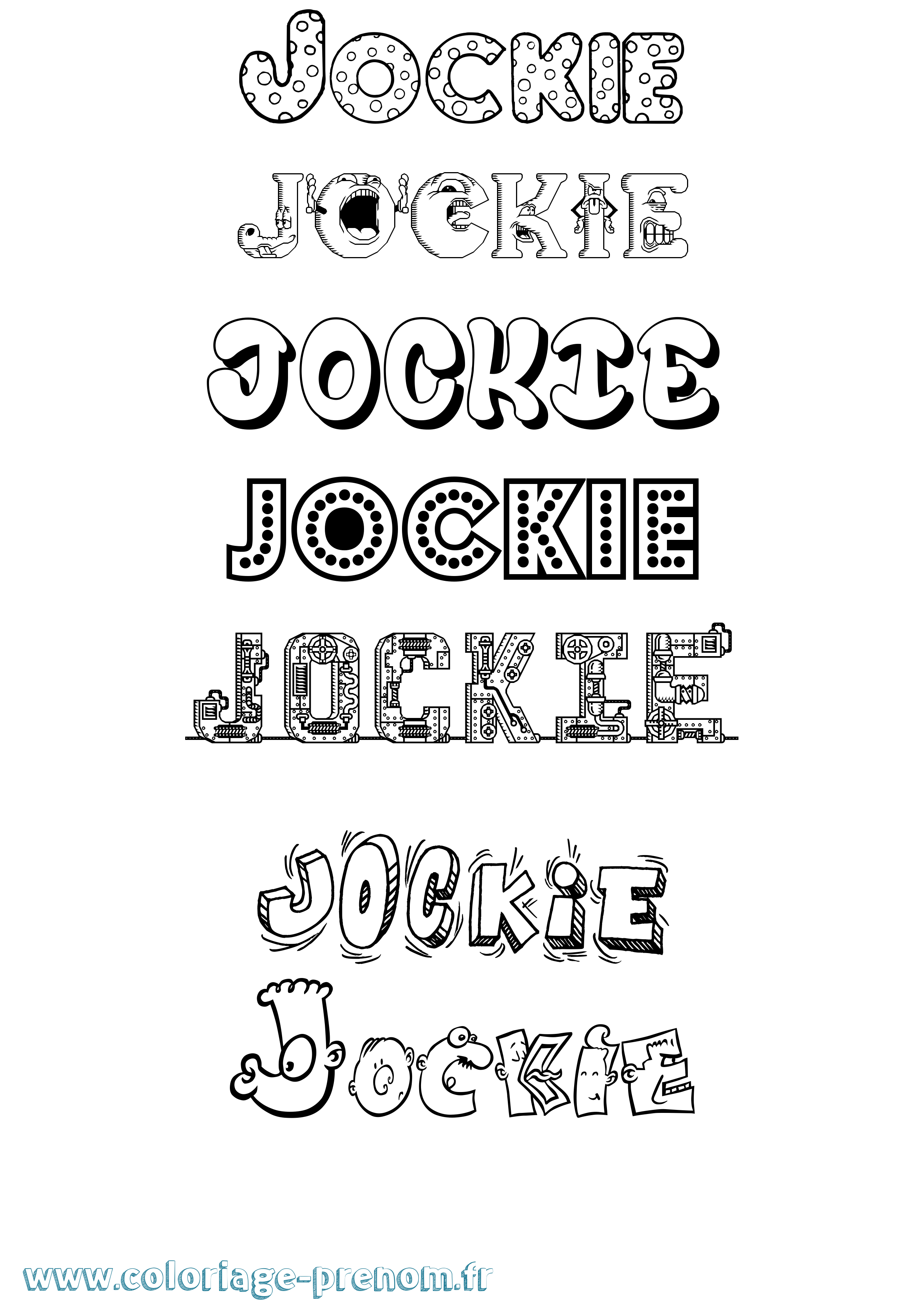 Coloriage Jockie Fun Coloriage prénom Jockie Fun