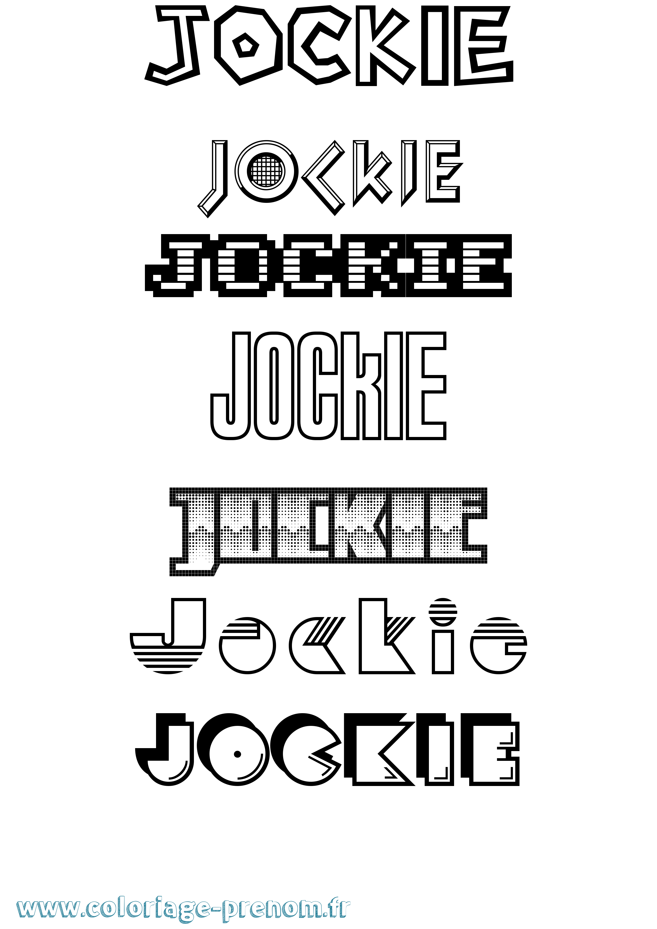Coloriage Jockie Jeux Vidéos Coloriage prénom Jockie Jeux Vidéos