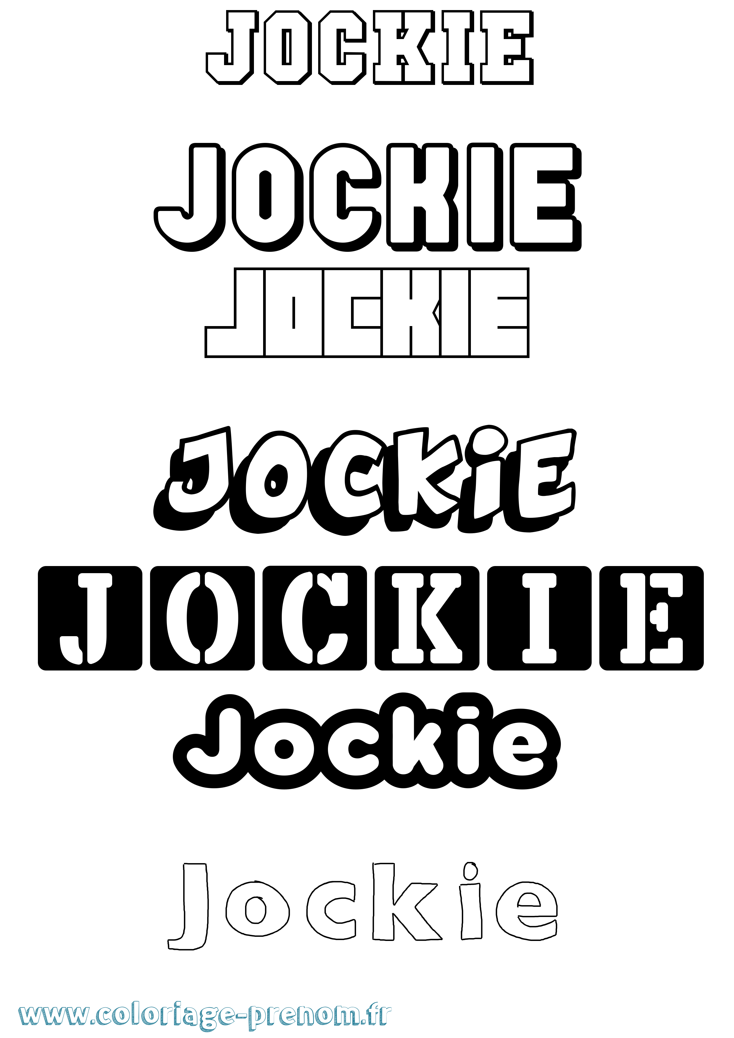 Coloriage Jockie Simple Coloriage prénom Jockie Simple