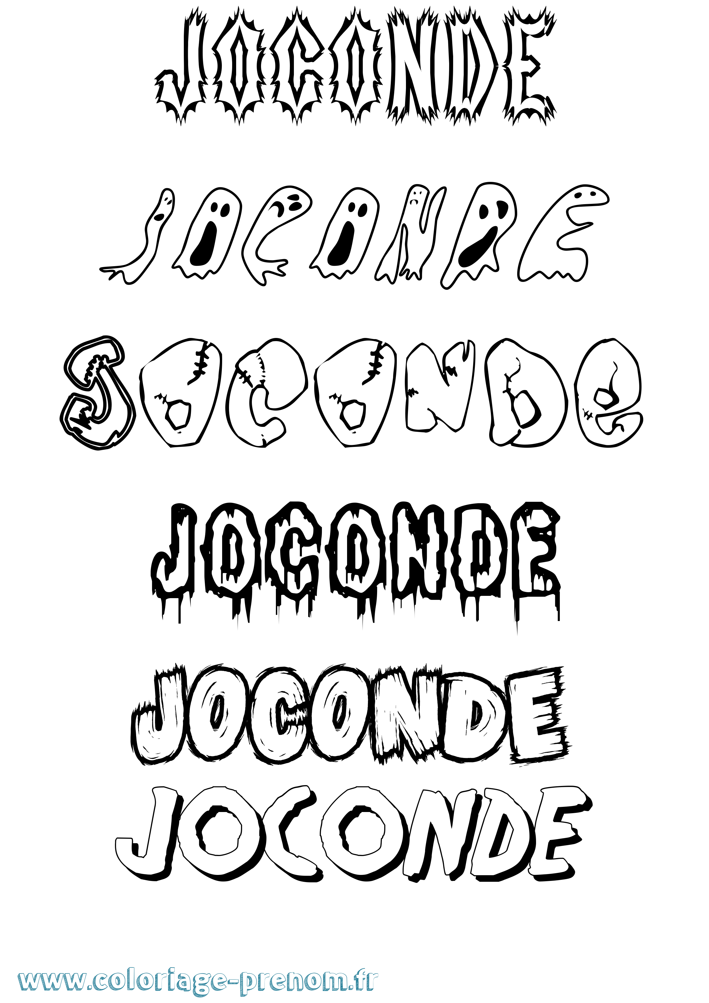 Coloriage Joconde Frisson Coloriage prénom Joconde Frisson
