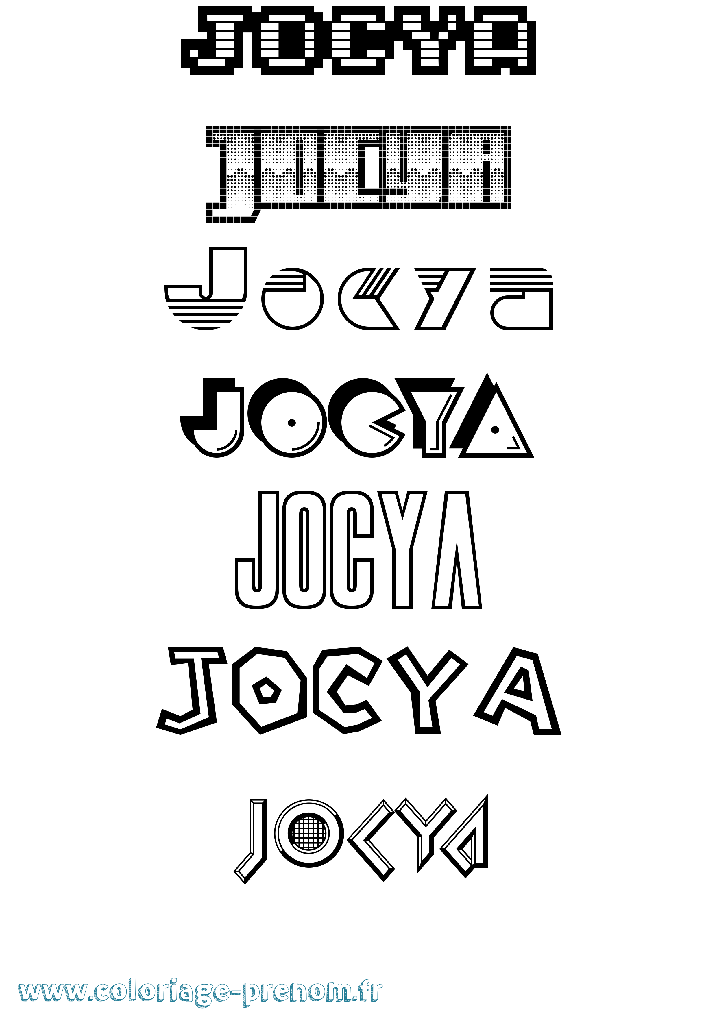 Coloriage Jocya Jeux Vidéos Coloriage prénom Jocya Jeux Vidéos