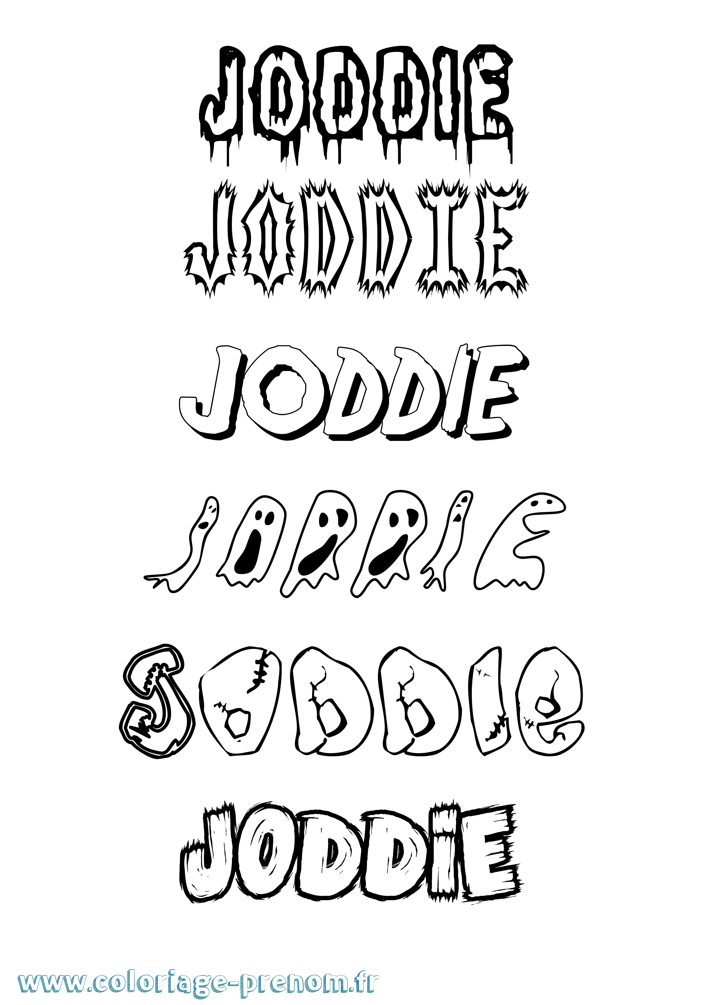 Coloriage Joddie Frisson Coloriage prénom Joddie Frisson