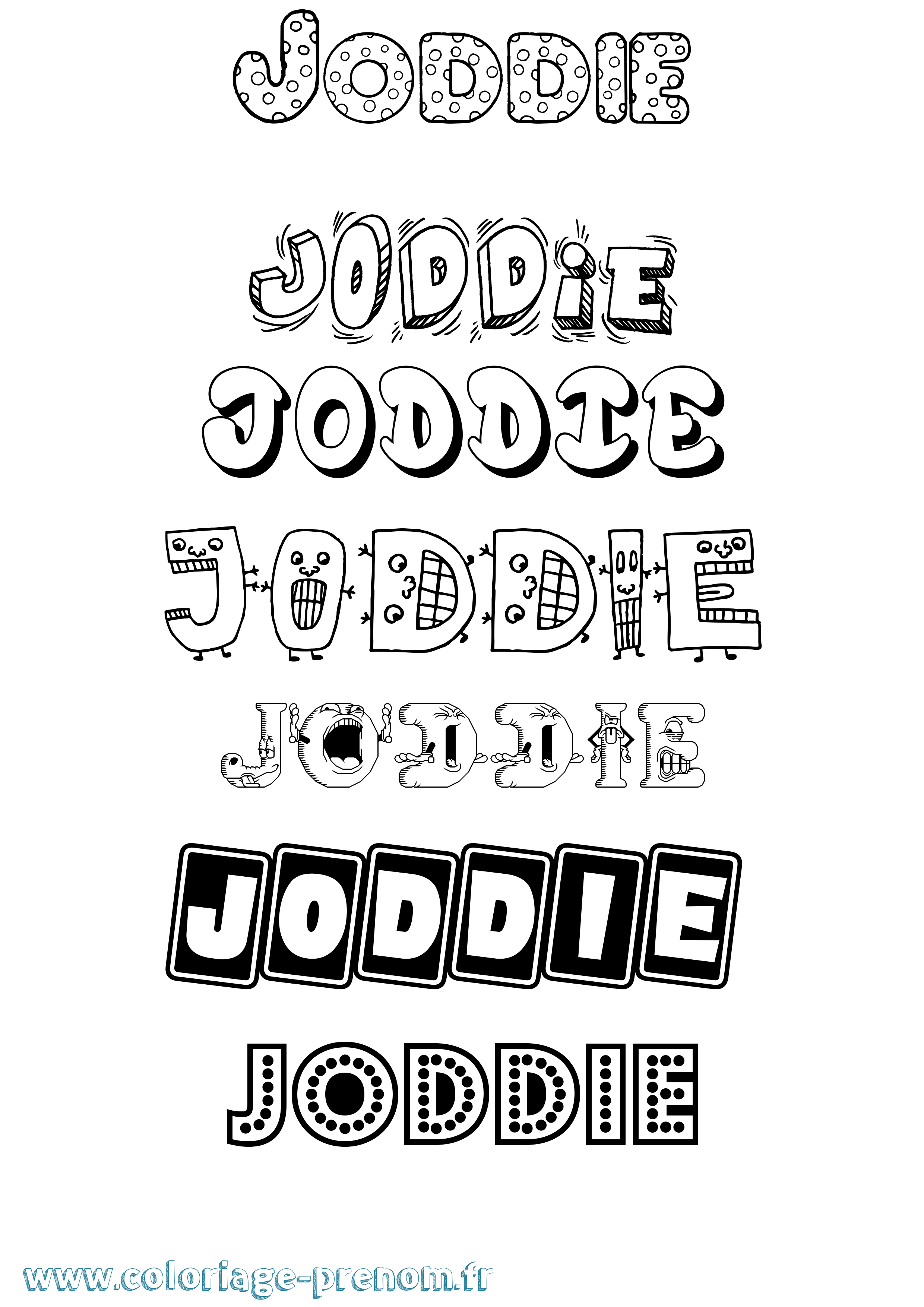 Coloriage Joddie Fun Coloriage prénom Joddie Fun