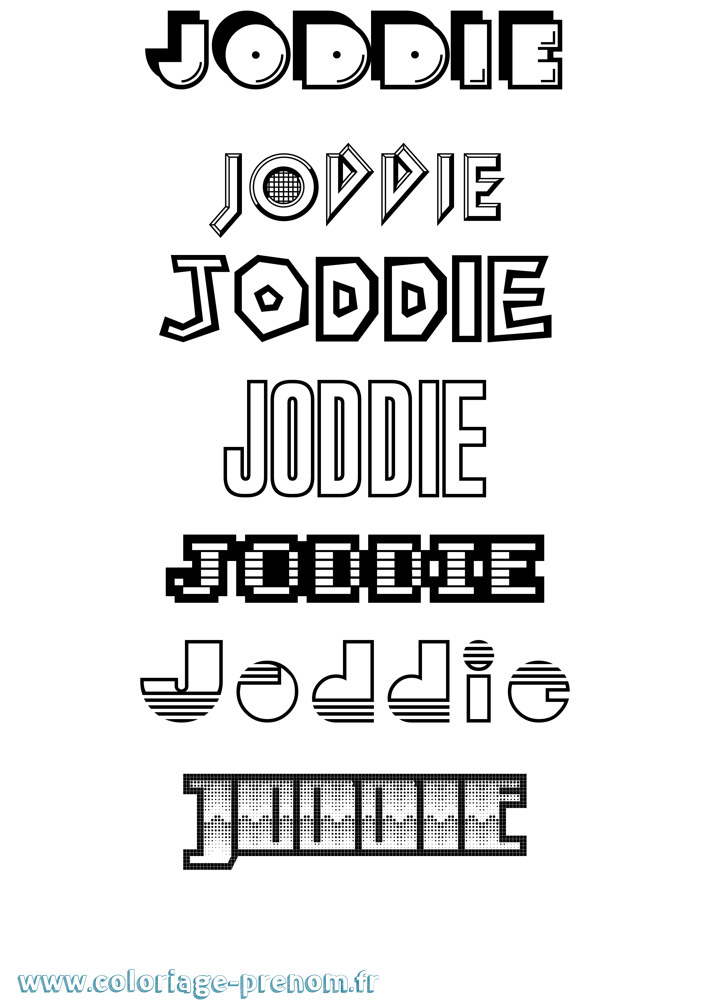 Coloriage Joddie Jeux Vidéos Coloriage prénom Joddie Jeux Vidéos