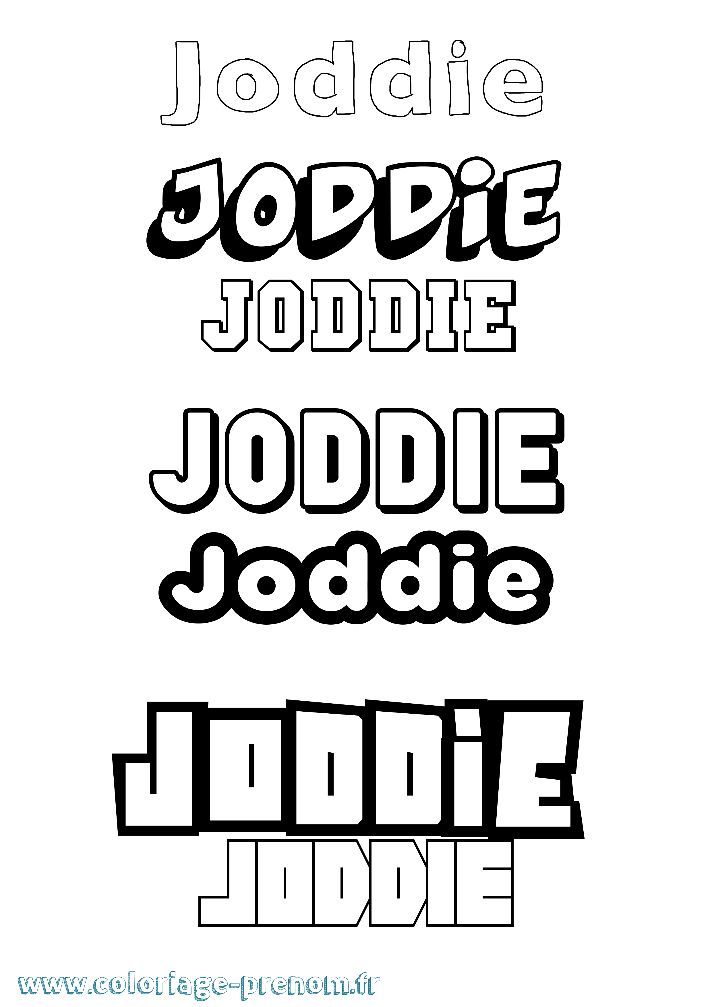Coloriage Joddie Simple Coloriage prénom Joddie Simple