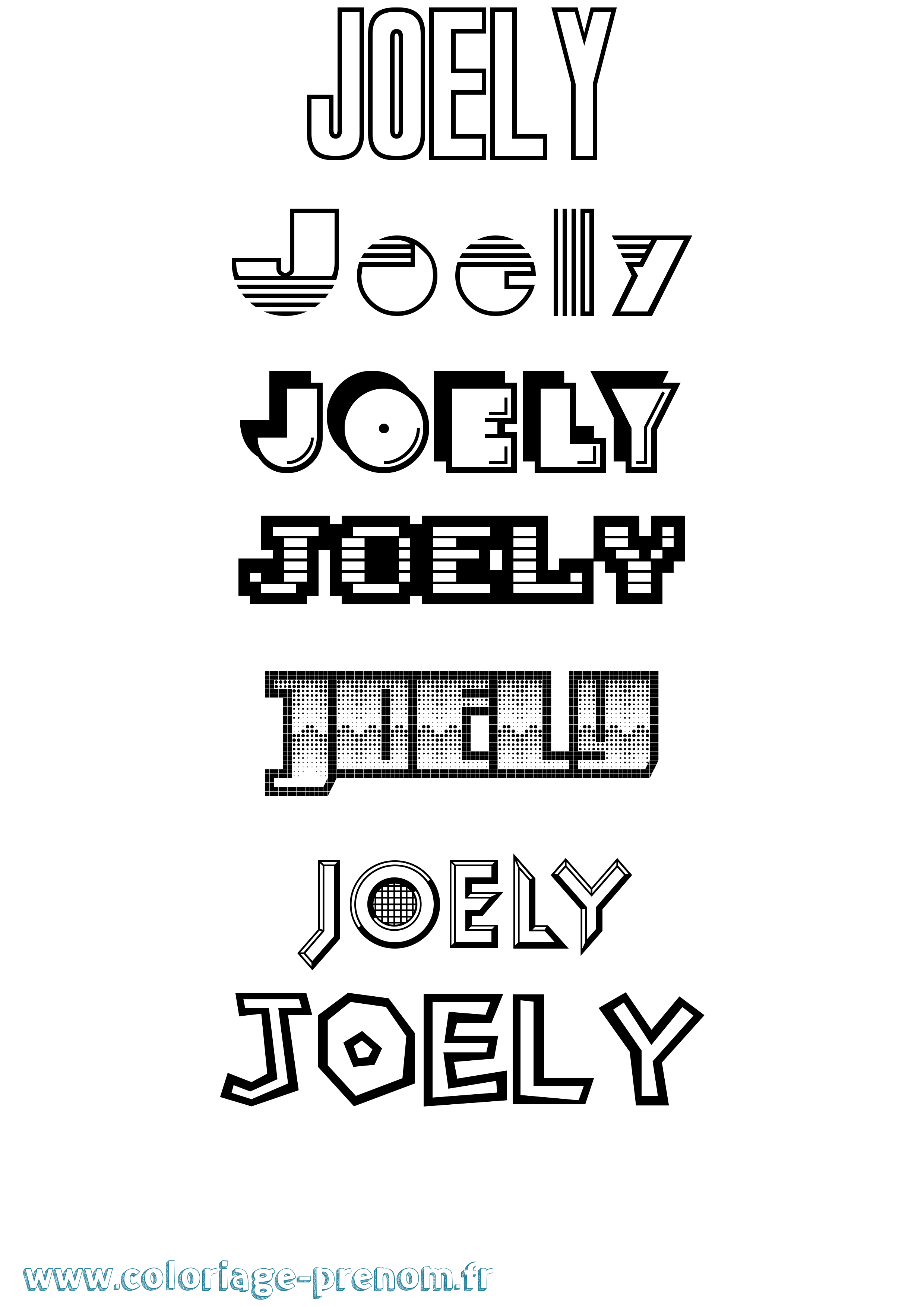 Coloriage Joely Jeux Vidéos Coloriage prénom Joely Jeux Vidéos