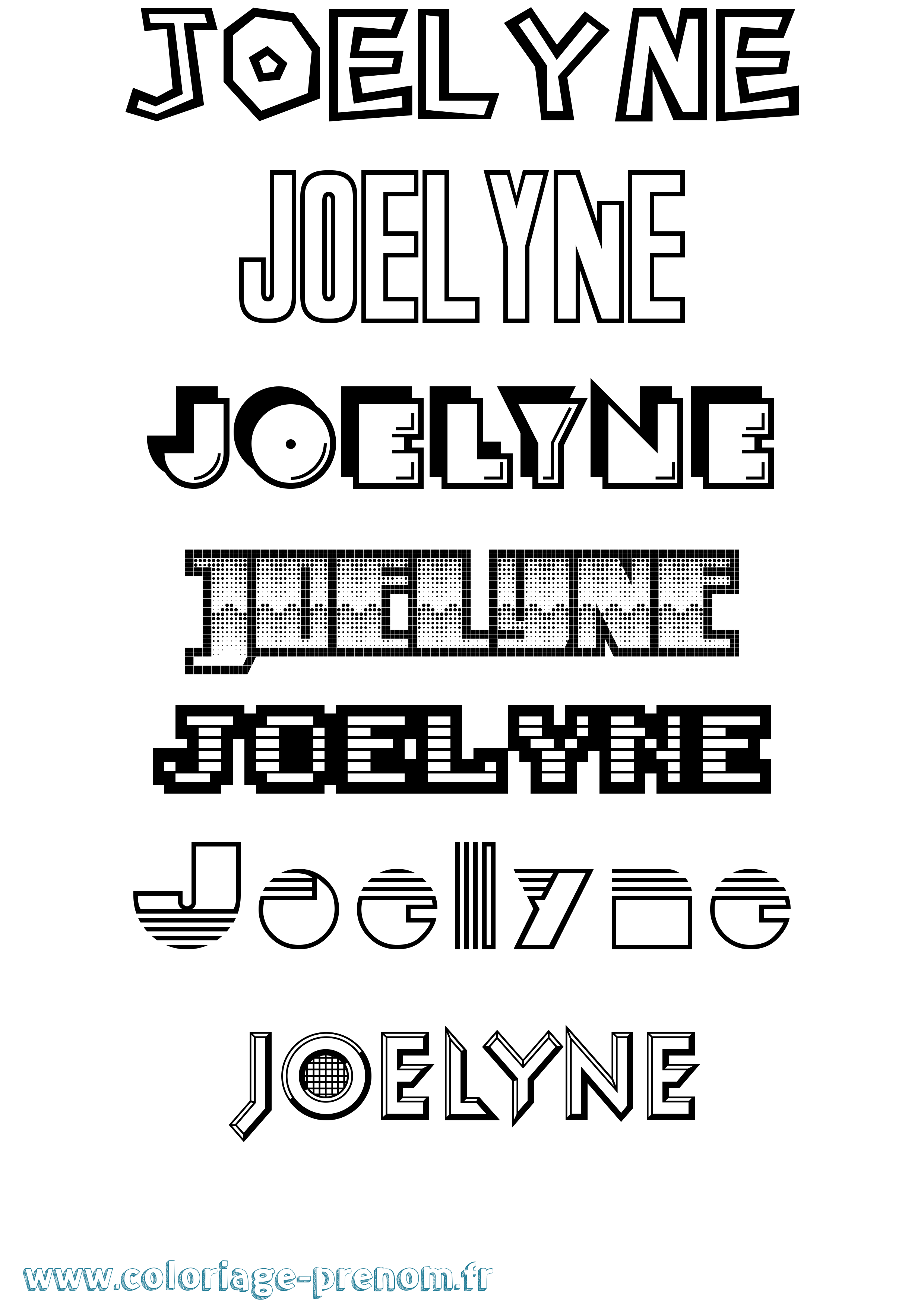 Coloriage Joelyne Jeux Vidéos Coloriage prénom Joelyne Jeux Vidéos