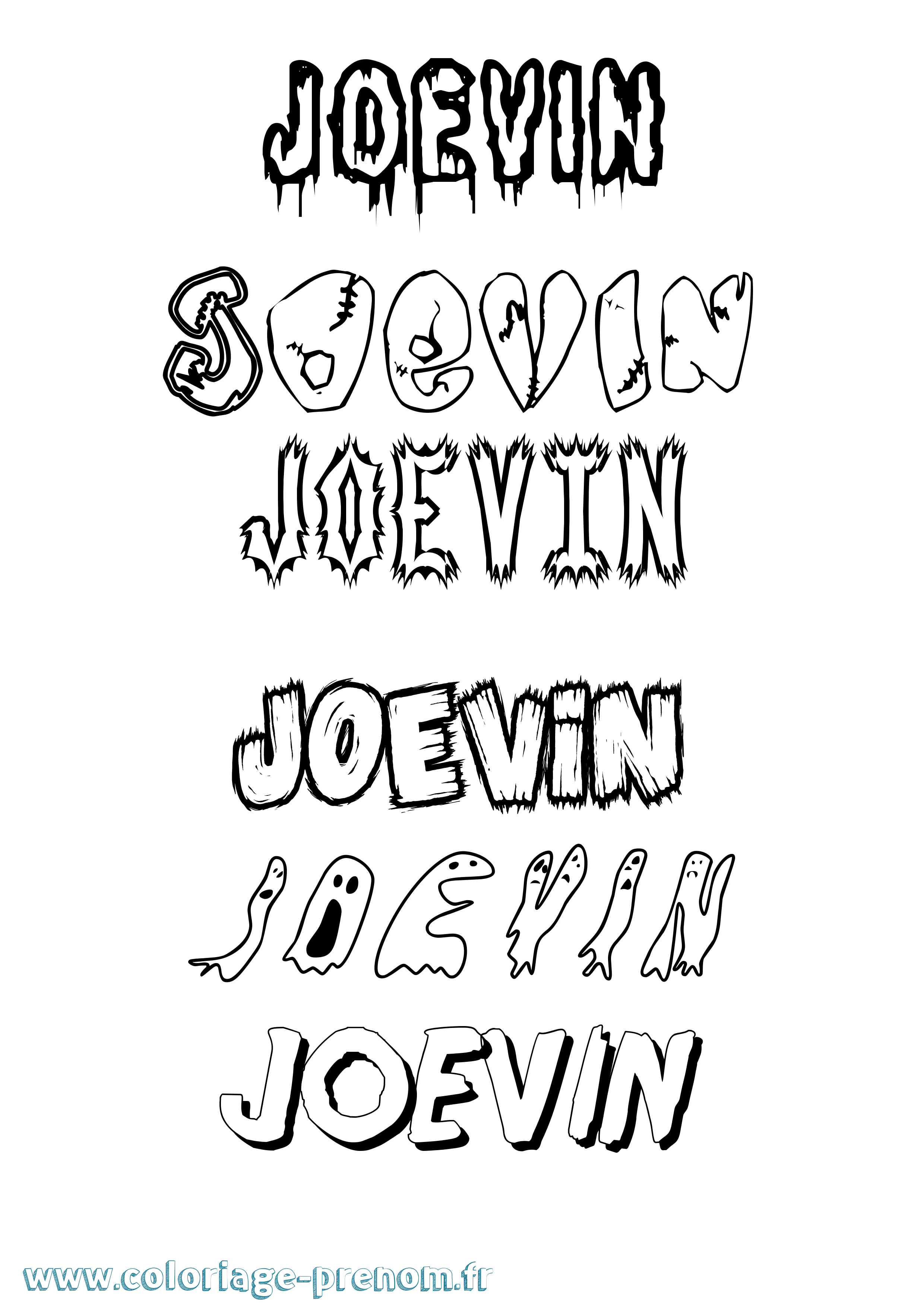 Coloriage Joevin Frisson Coloriage prénom Joevin Frisson