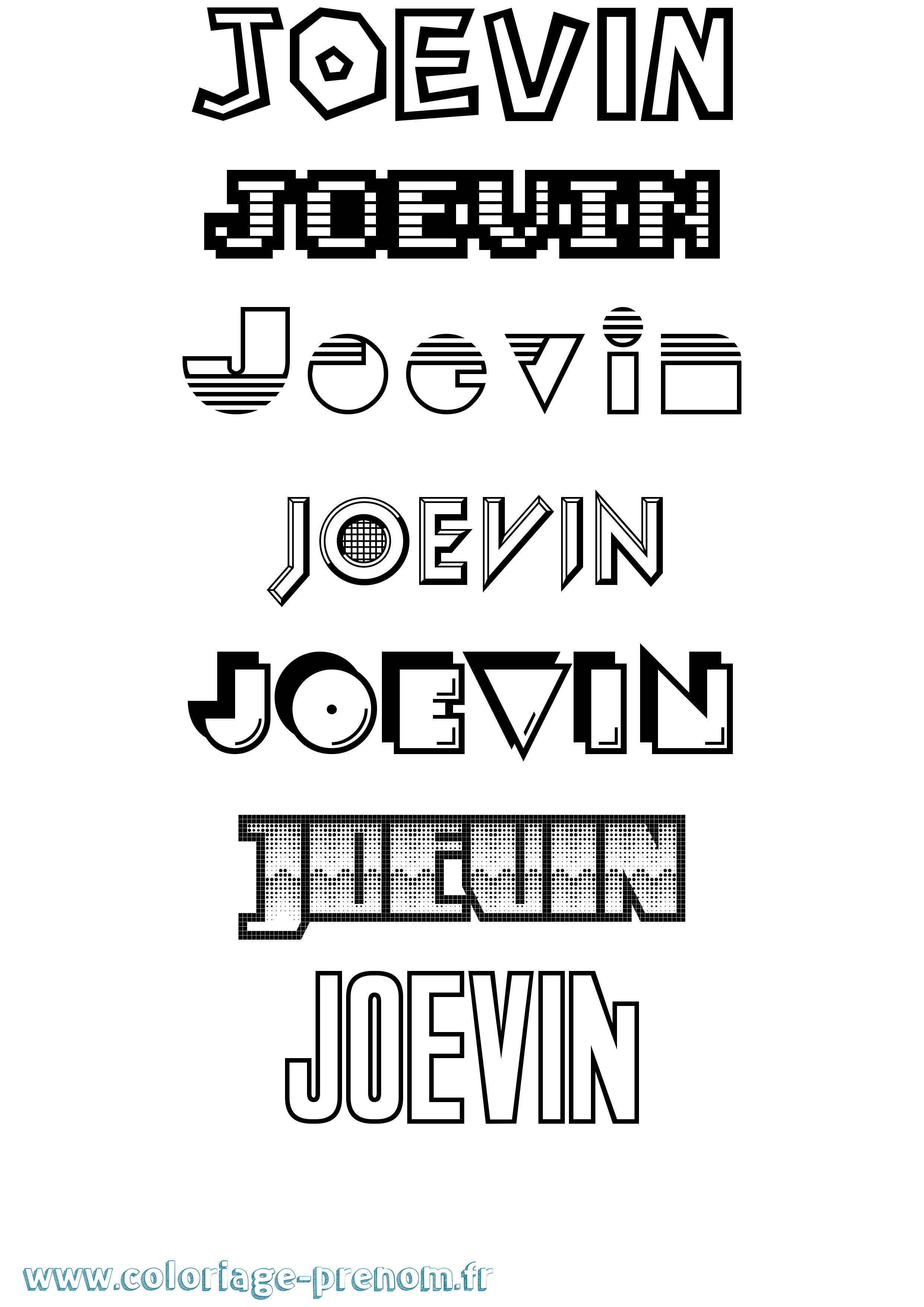 Coloriage Joevin Jeux Vidéos Coloriage prénom Joevin Jeux Vidéos