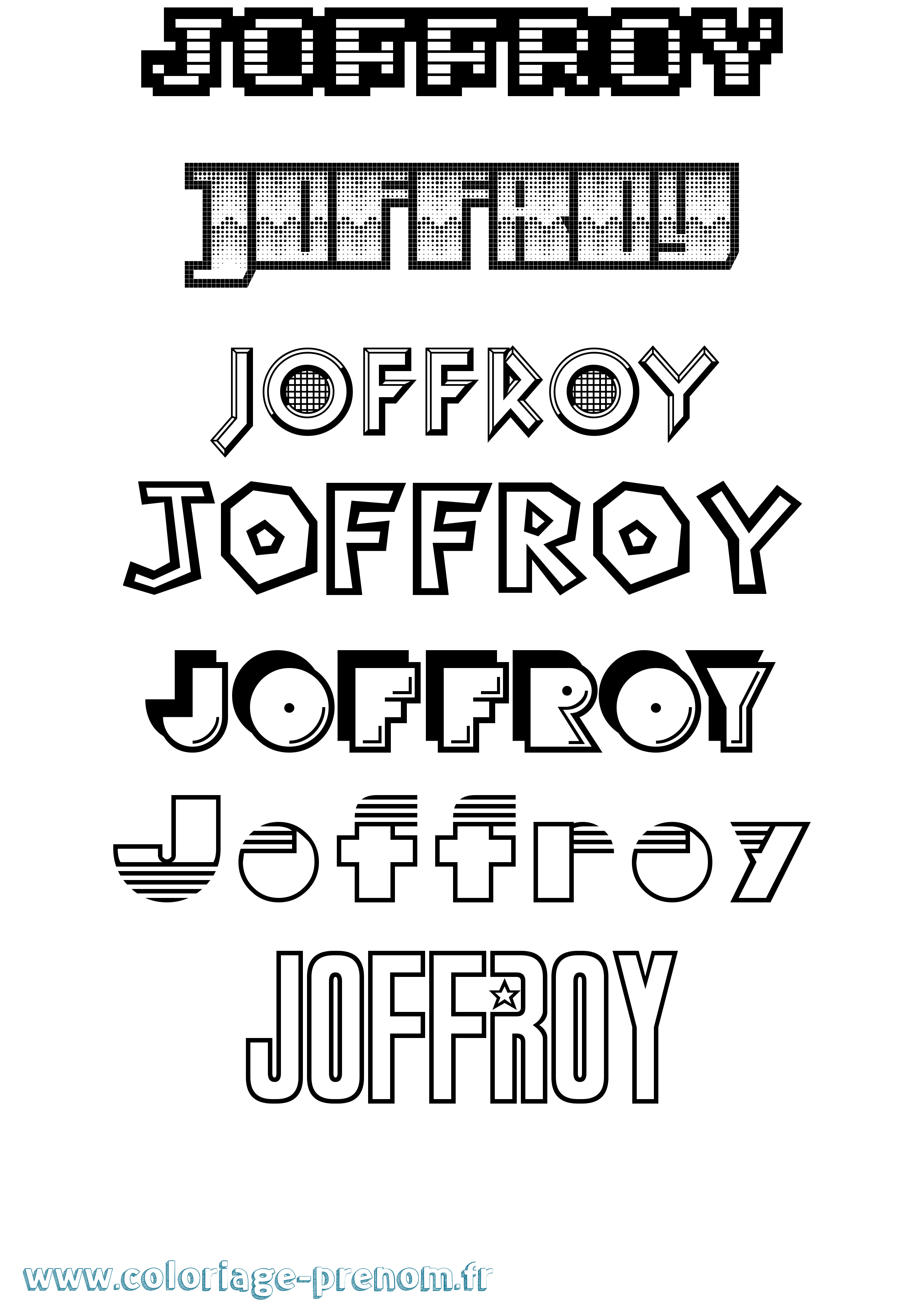 Coloriage Joffroy Jeux Vidéos Coloriage prénom Joffroy Jeux Vidéos