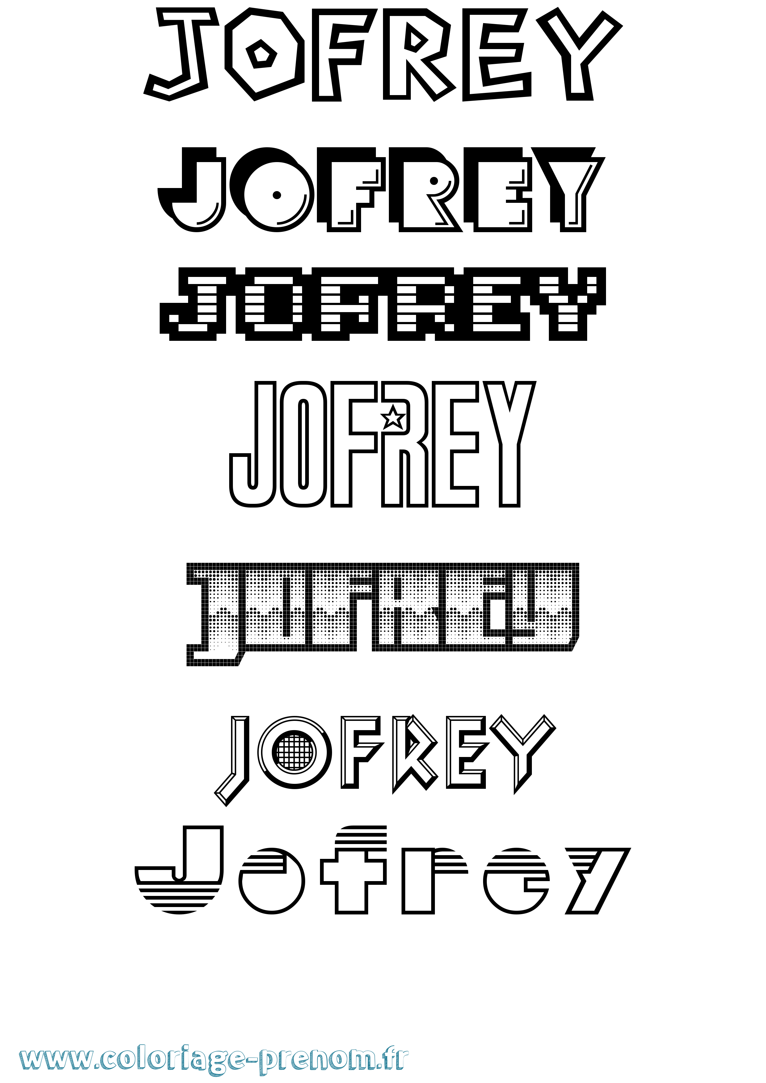 Coloriage Jofrey Jeux Vidéos Coloriage prénom Jofrey Jeux Vidéos
