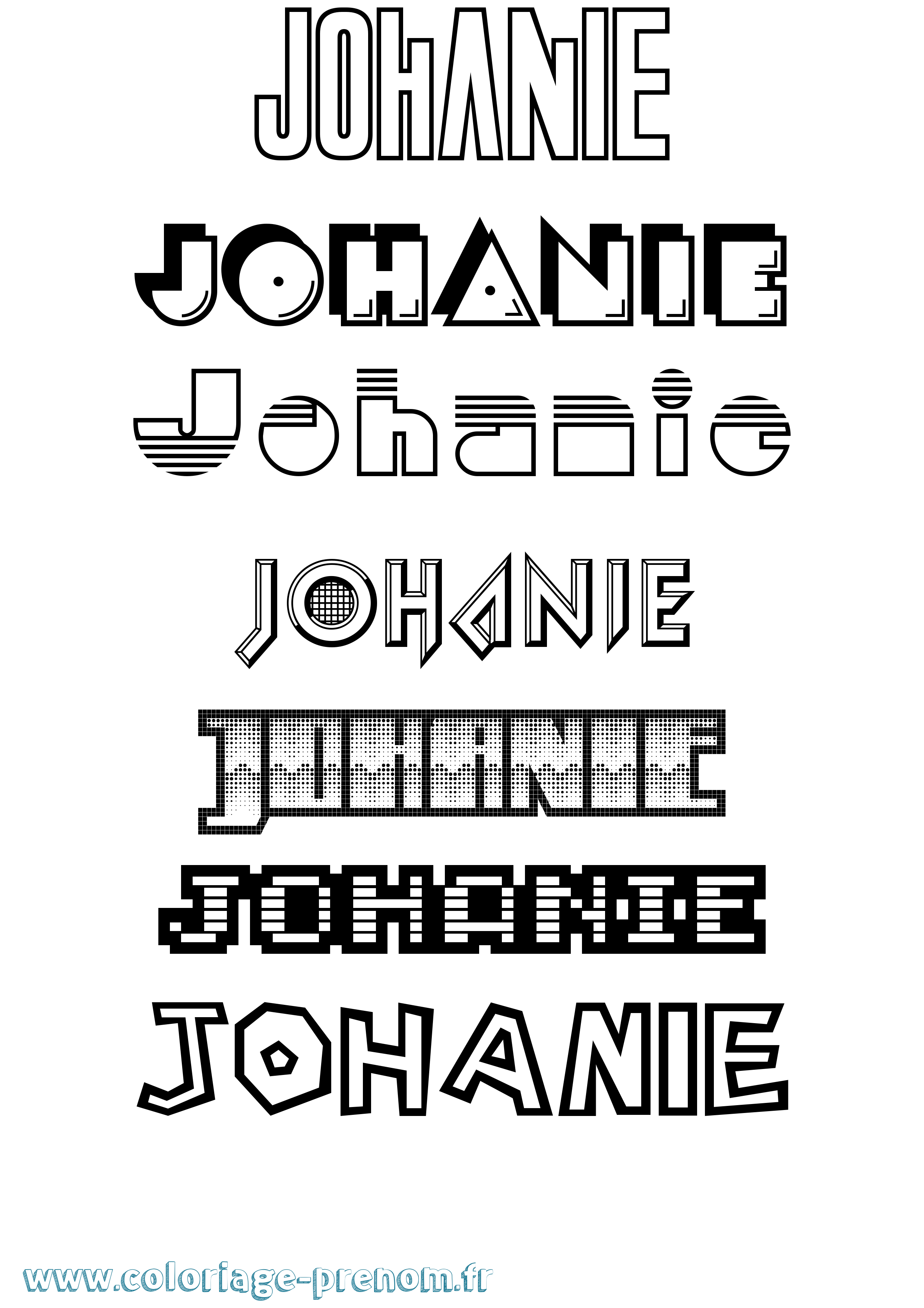 Coloriage Johanie Jeux Vidéos Coloriage prénom Johanie Jeux Vidéos