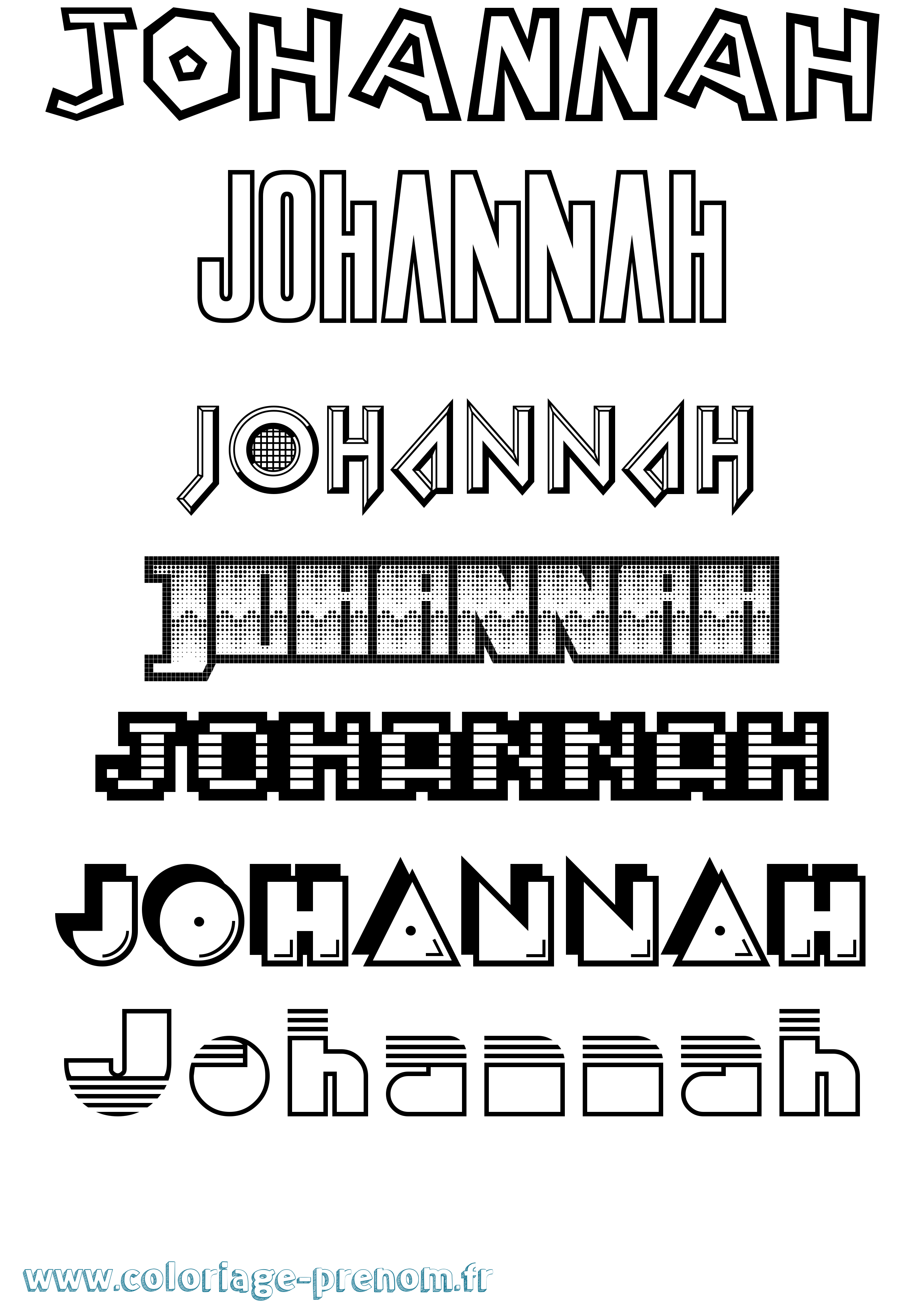 Coloriage Johannah Jeux Vidéos Coloriage prénom Johannah Jeux Vidéos