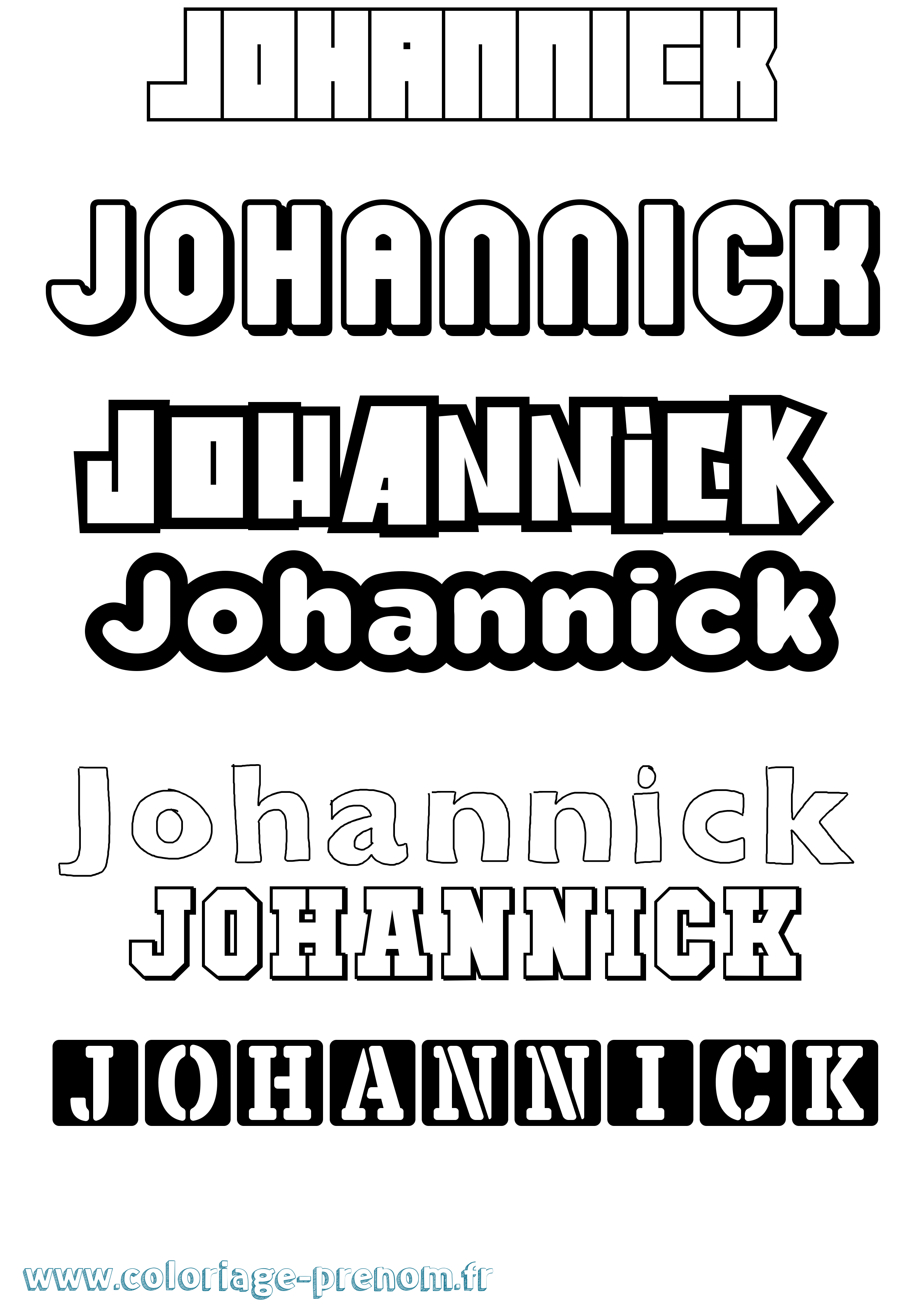 Coloriage Johannick Simple Coloriage prénom Johannick Simple
