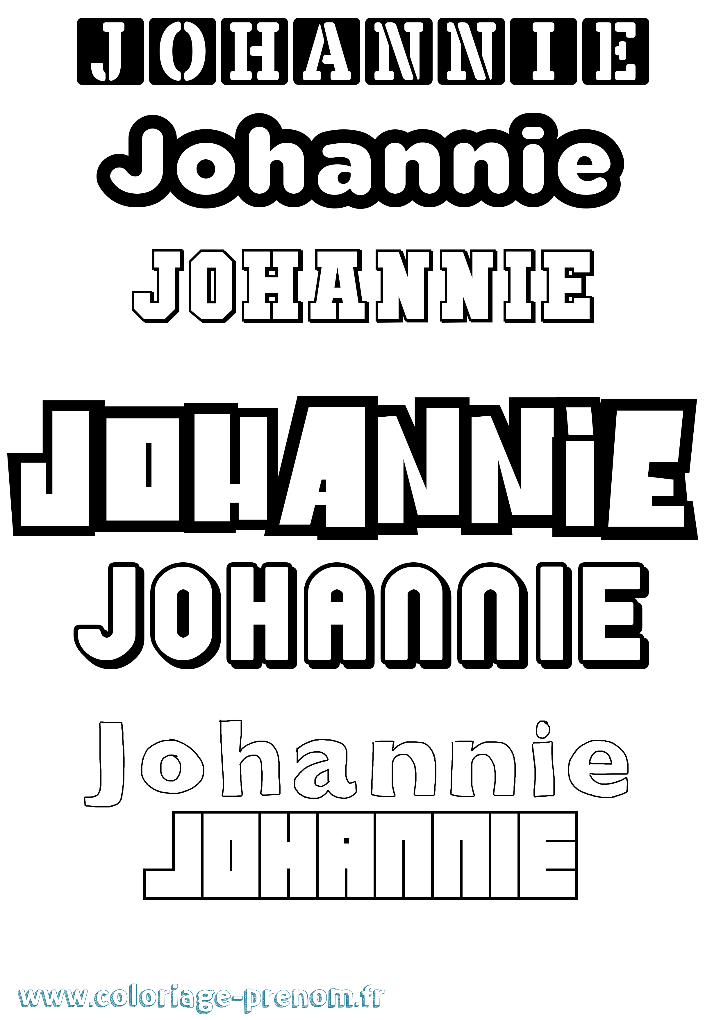 Coloriage Johannie Simple Coloriage prénom Johannie Simple