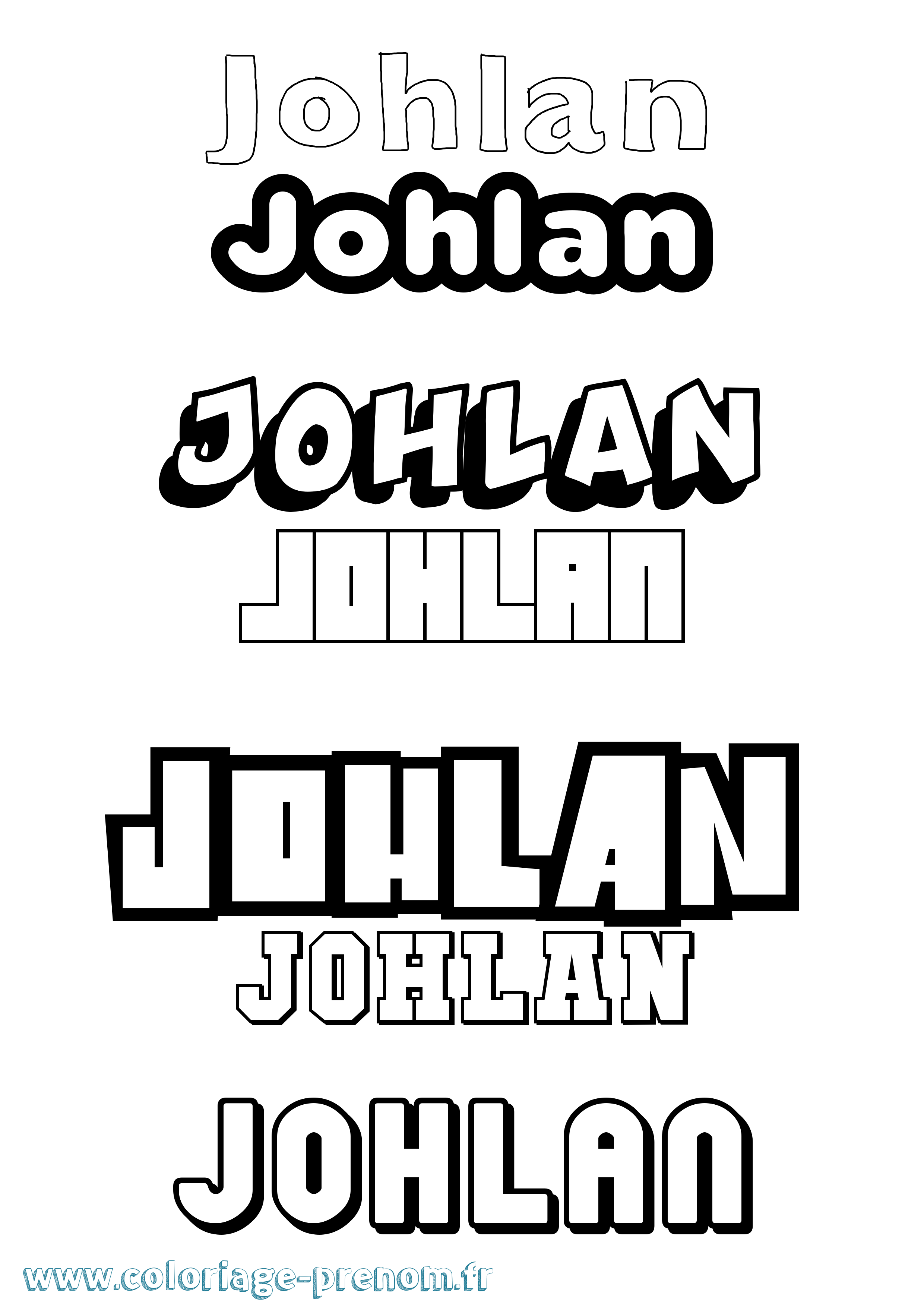 Coloriage Johlan Simple Coloriage prénom Johlan Simple