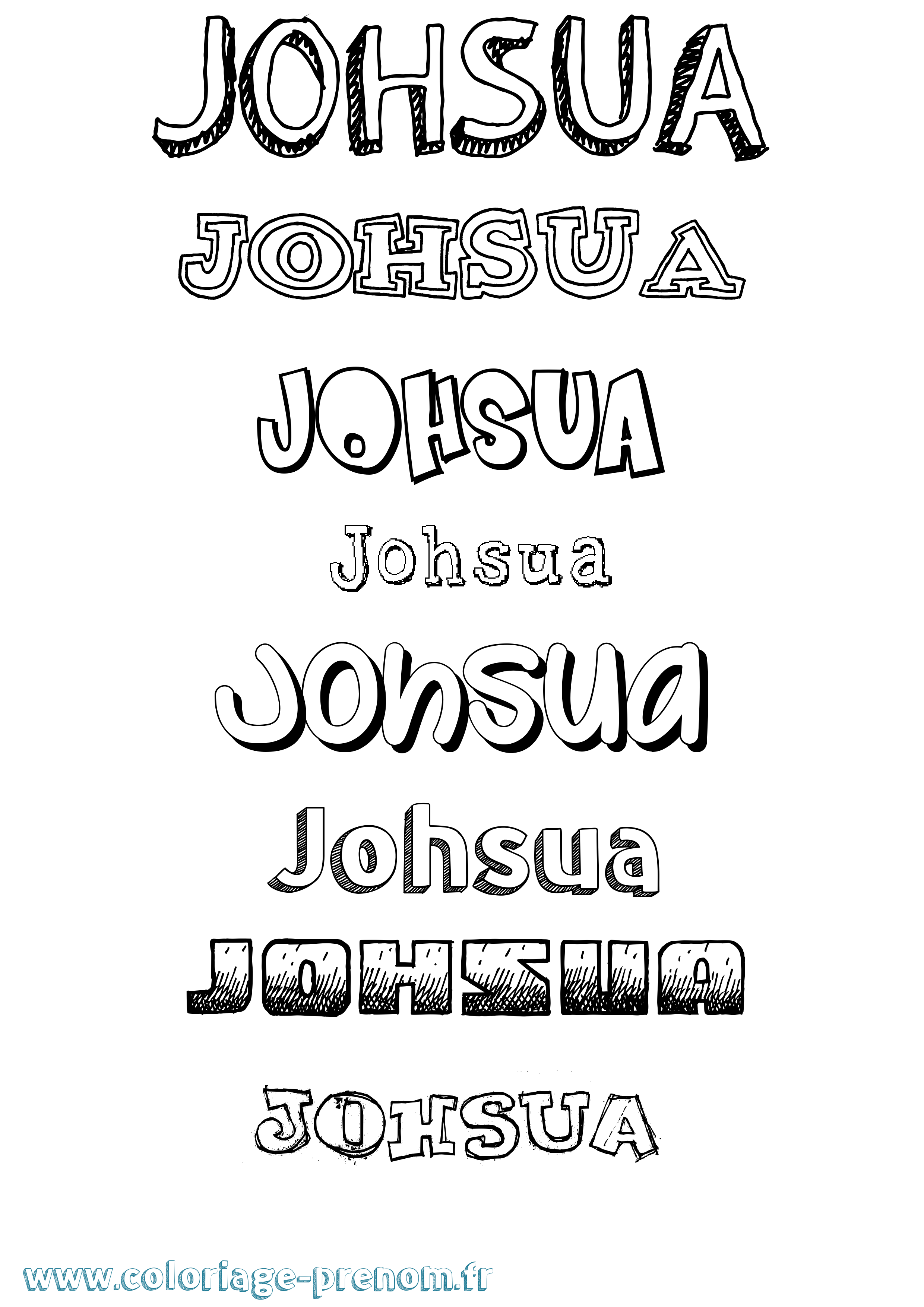 Coloriage Johsua Dessiné Coloriage prénom Johsua Dessiné