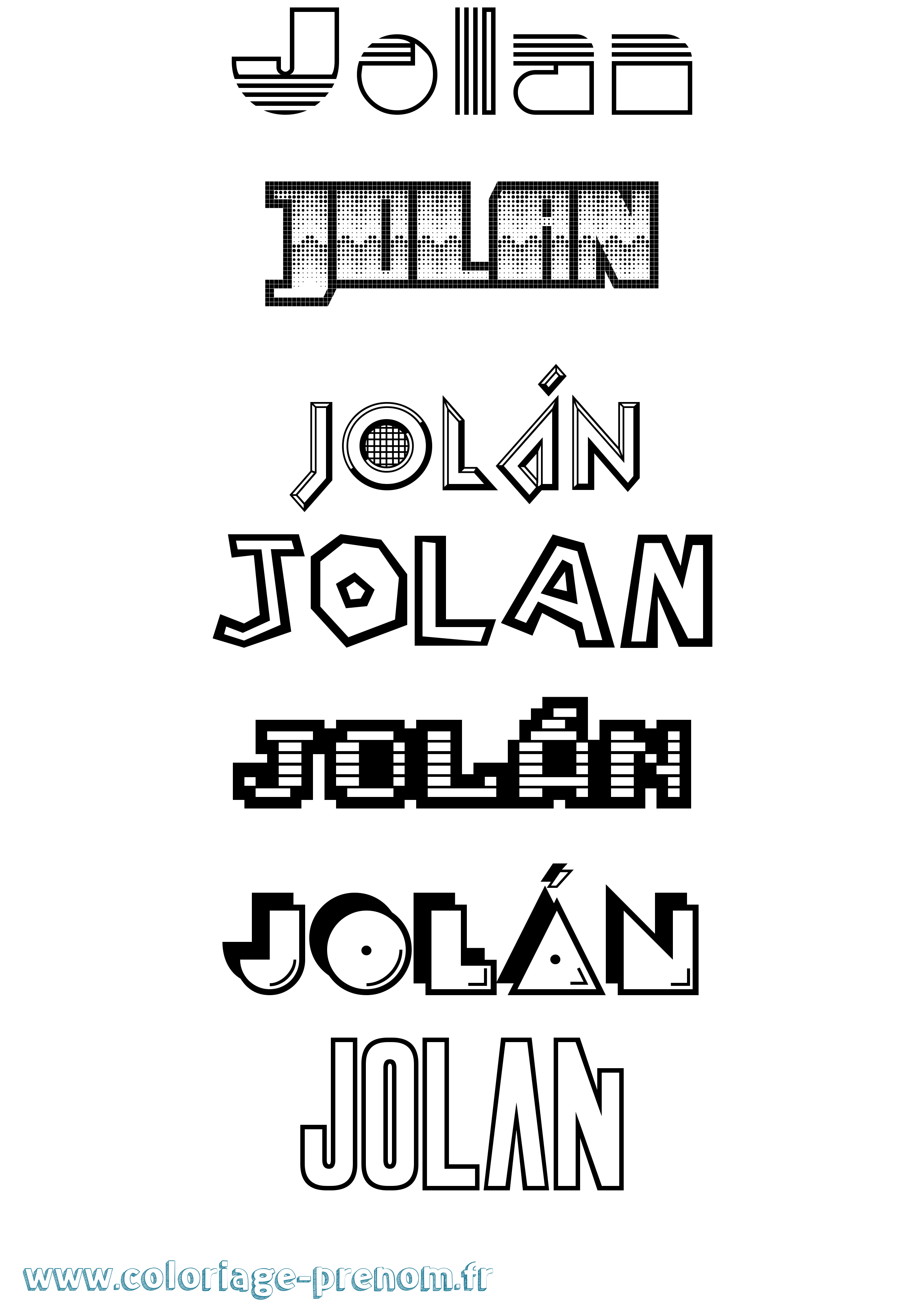 Coloriage Jolán Jeux Vidéos Coloriage prénom Jolán Jeux Vidéos