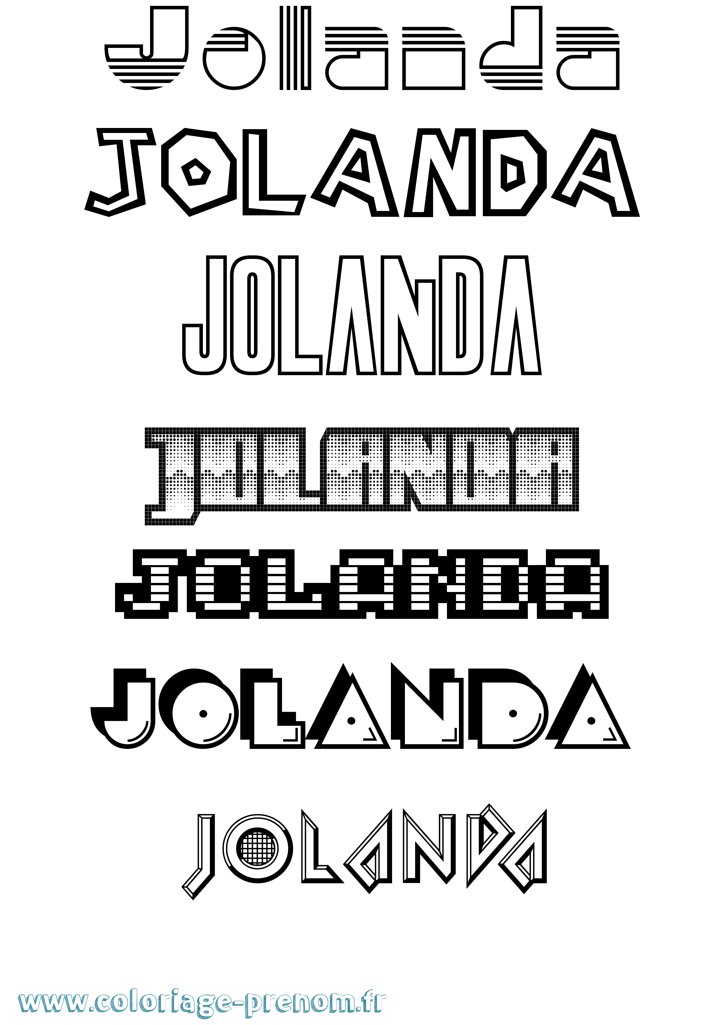 Coloriage Jolanda Jeux Vidéos Coloriage prénom Jolanda Jeux Vidéos