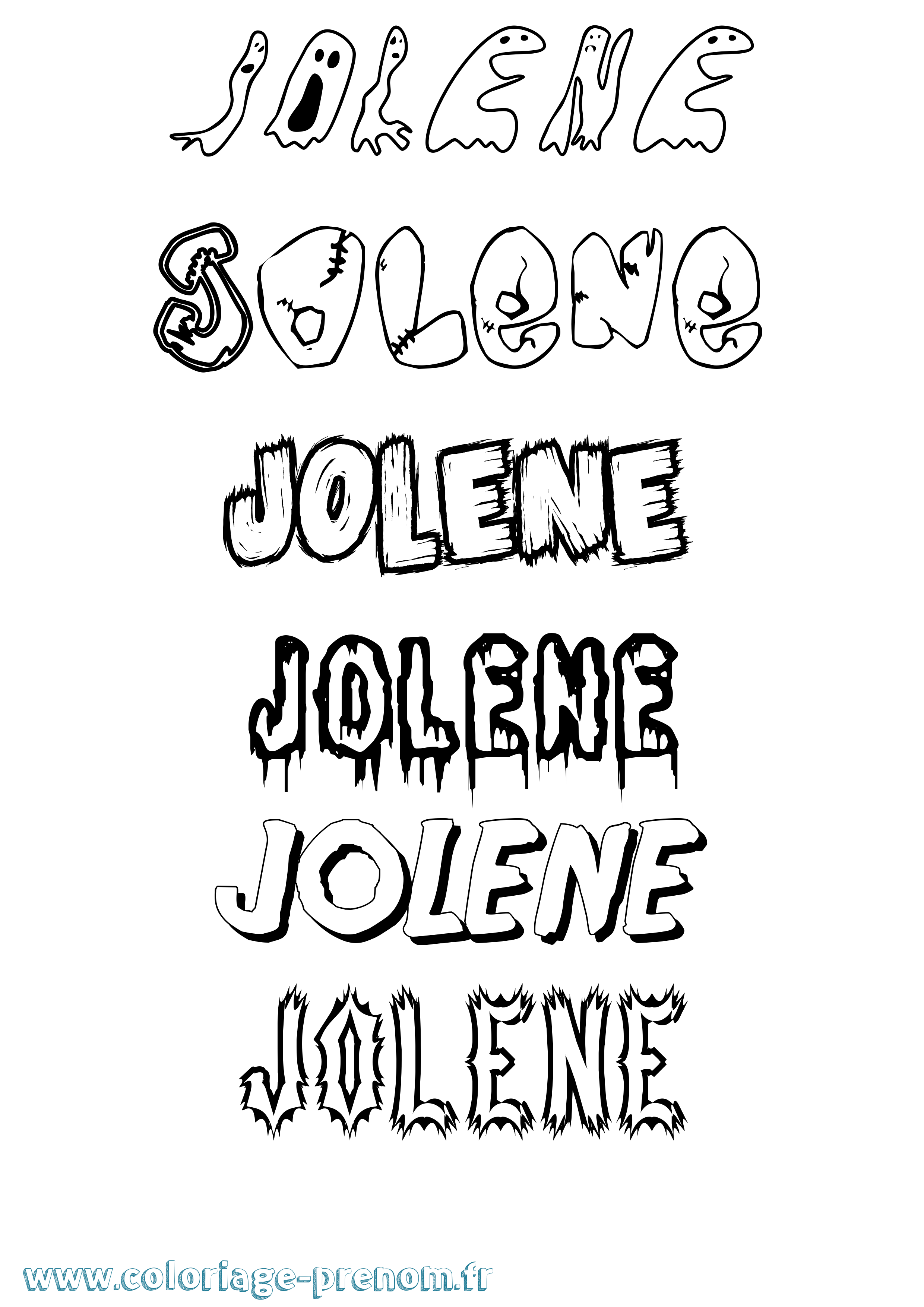Coloriage Jolene Frisson Coloriage prénom Jolene Frisson