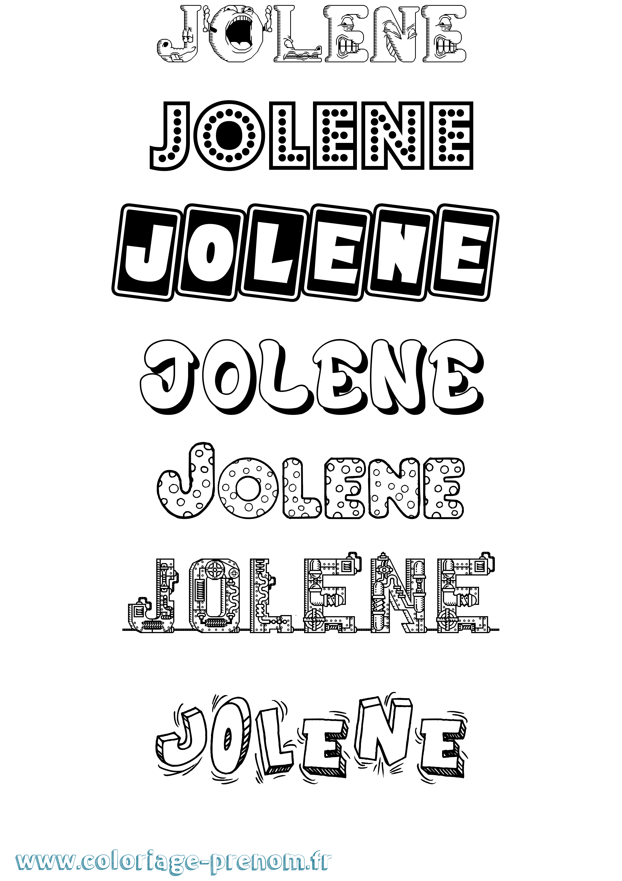 Coloriage Jolene Fun Coloriage prénom Jolene Fun